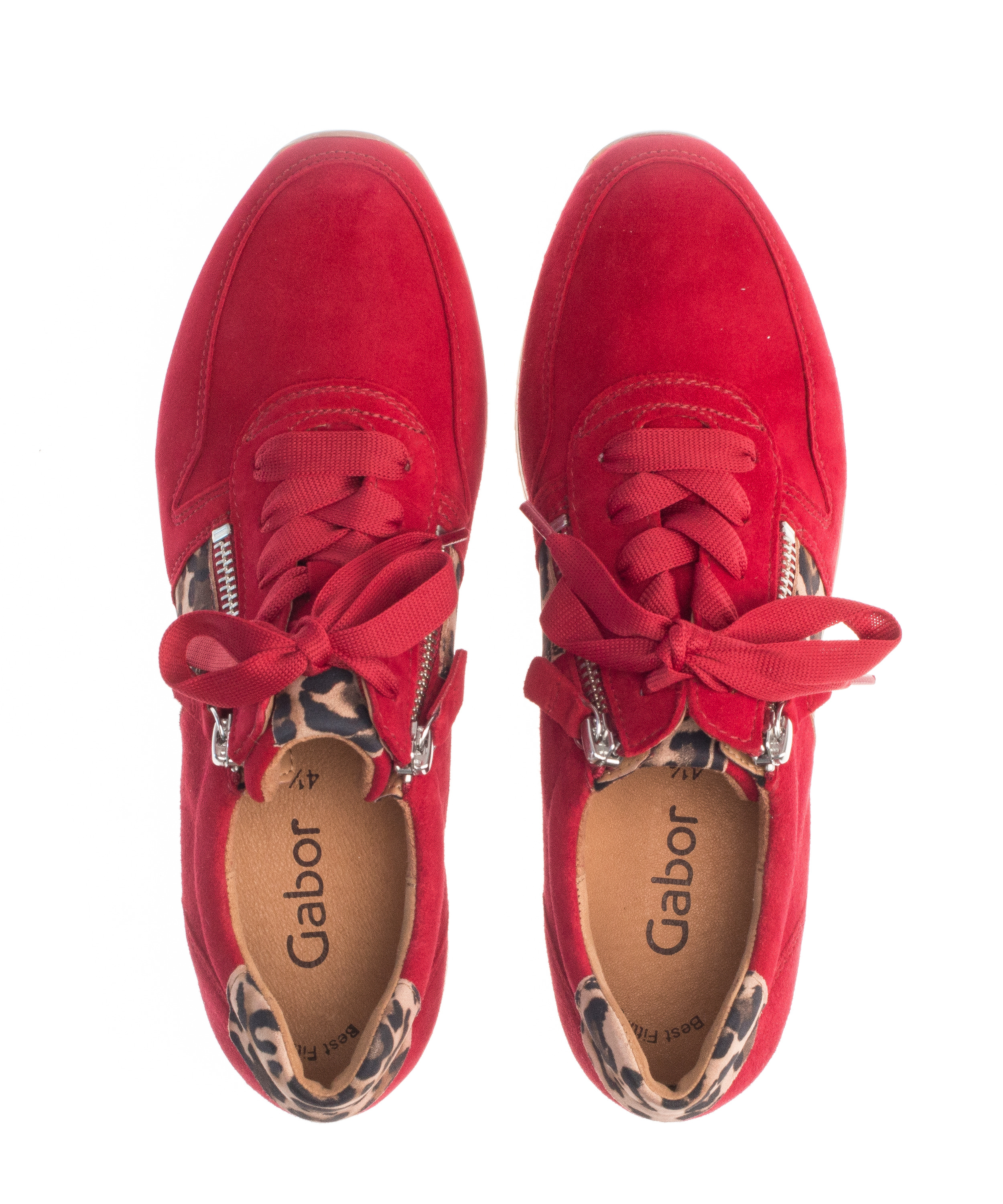 Sneaker Red suede leather