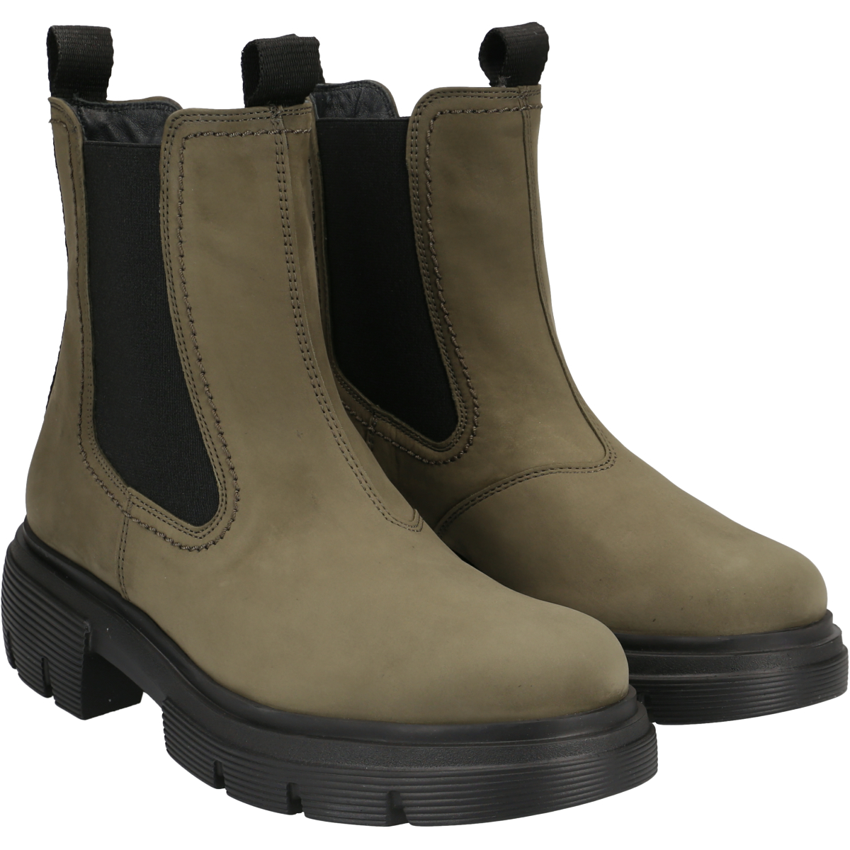 Paul Green Chelsea-Boots - Olive Nubuck leather