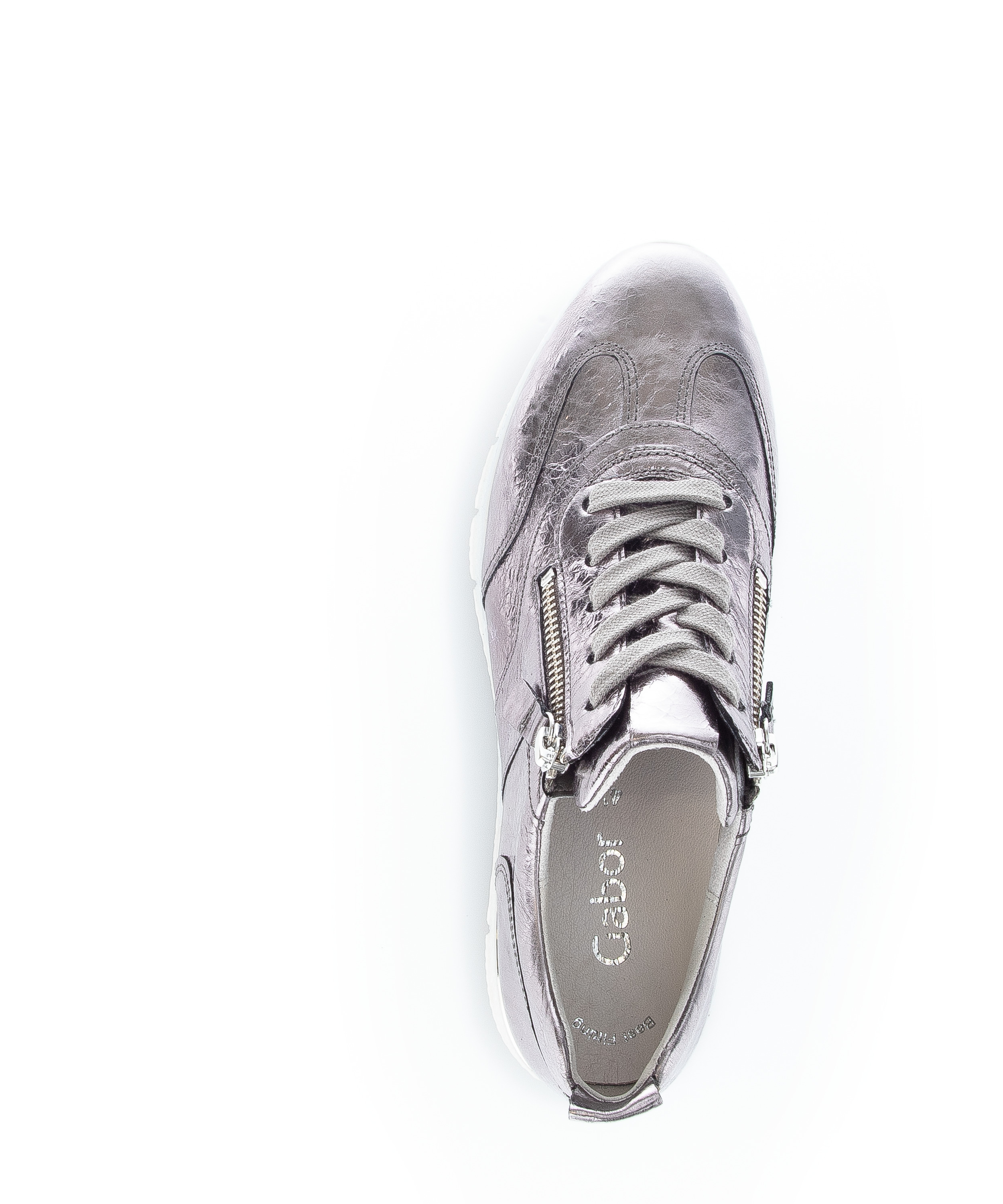 Gabor Shoes Sneaker Silber Glattleder