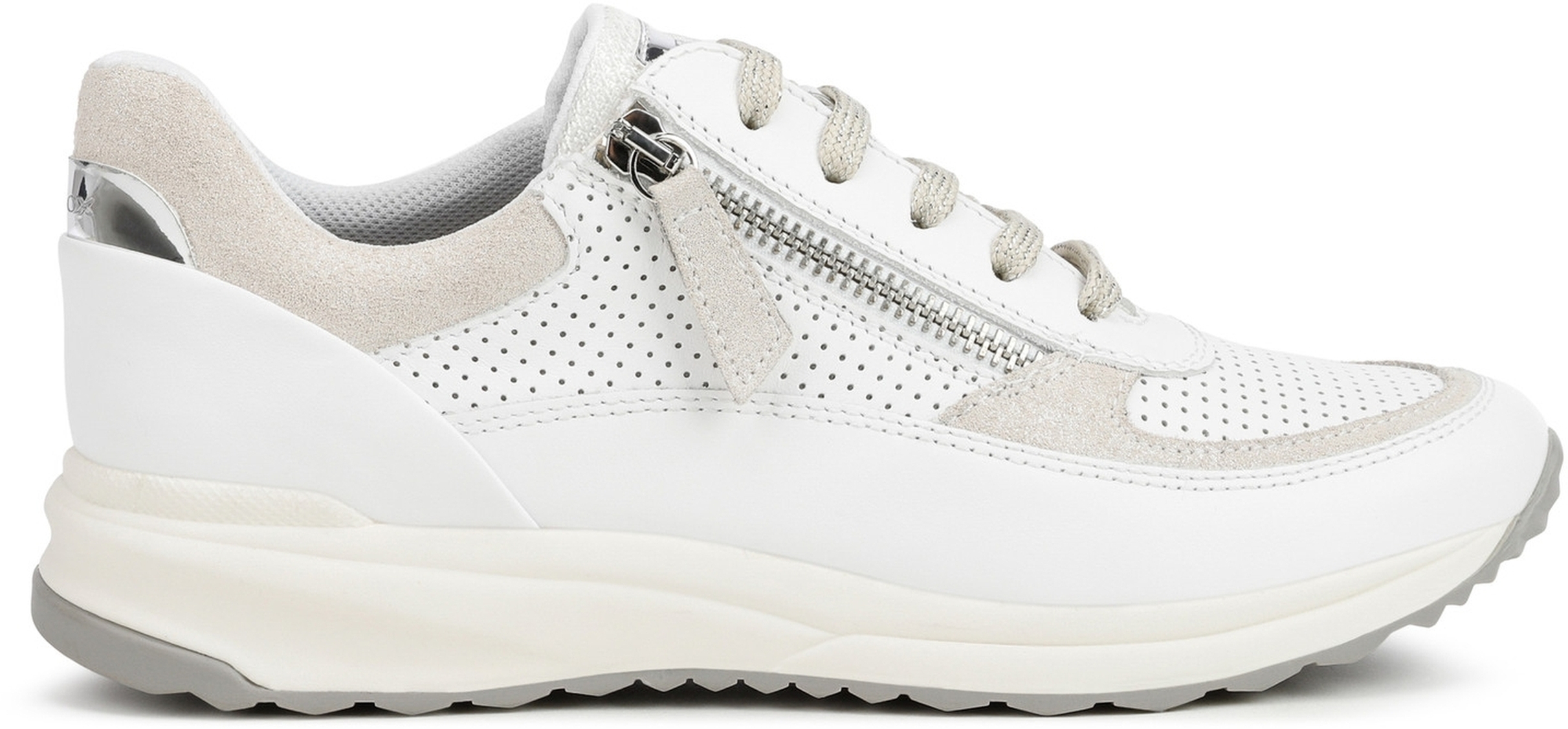 GEOX Airell A - White / Off White nappa leather