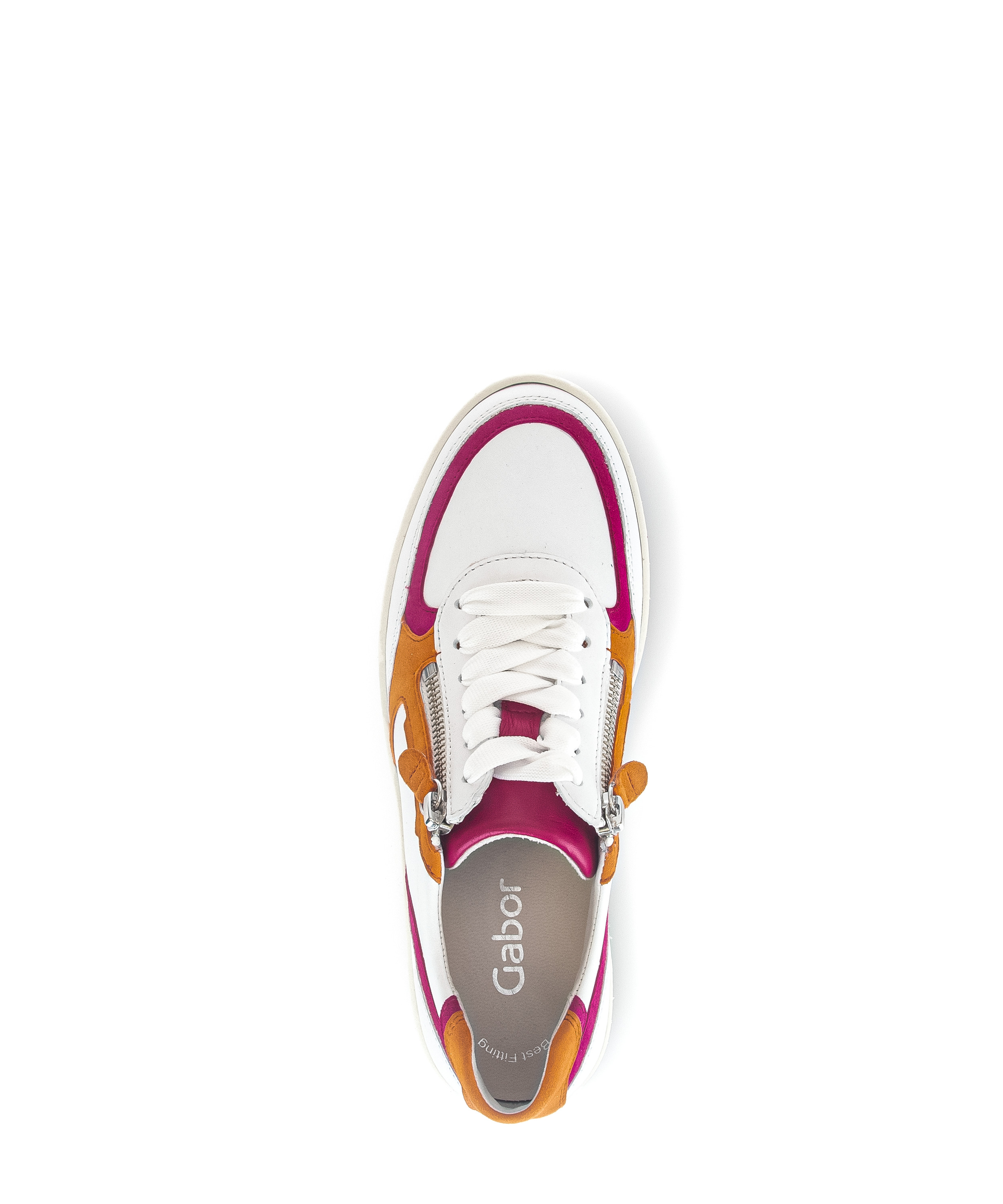 Gabor Shoes Sneaker - Weiß / Pink Kombi Leder