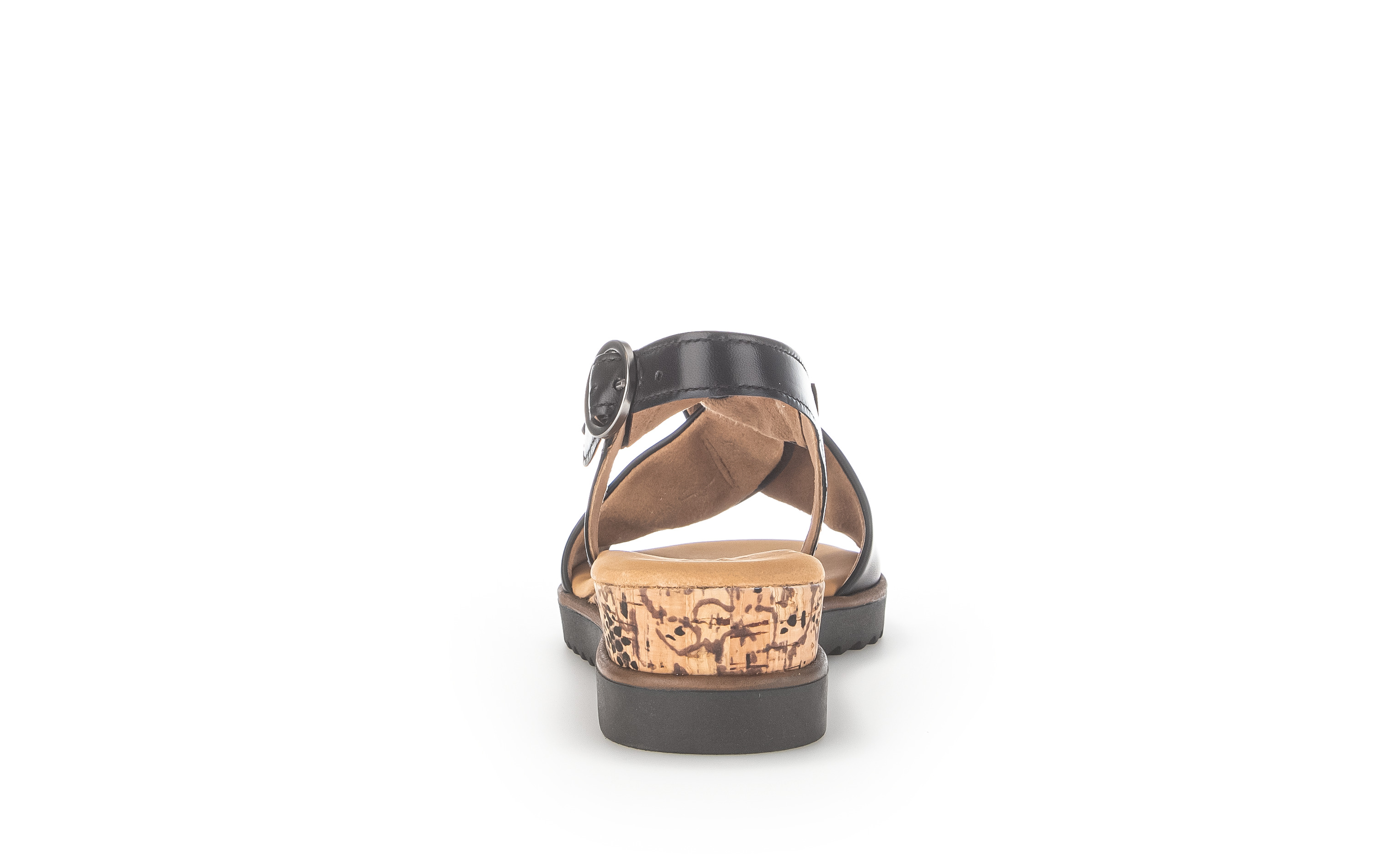 Gabor Shoes Keilsandalette - Black smooth leather