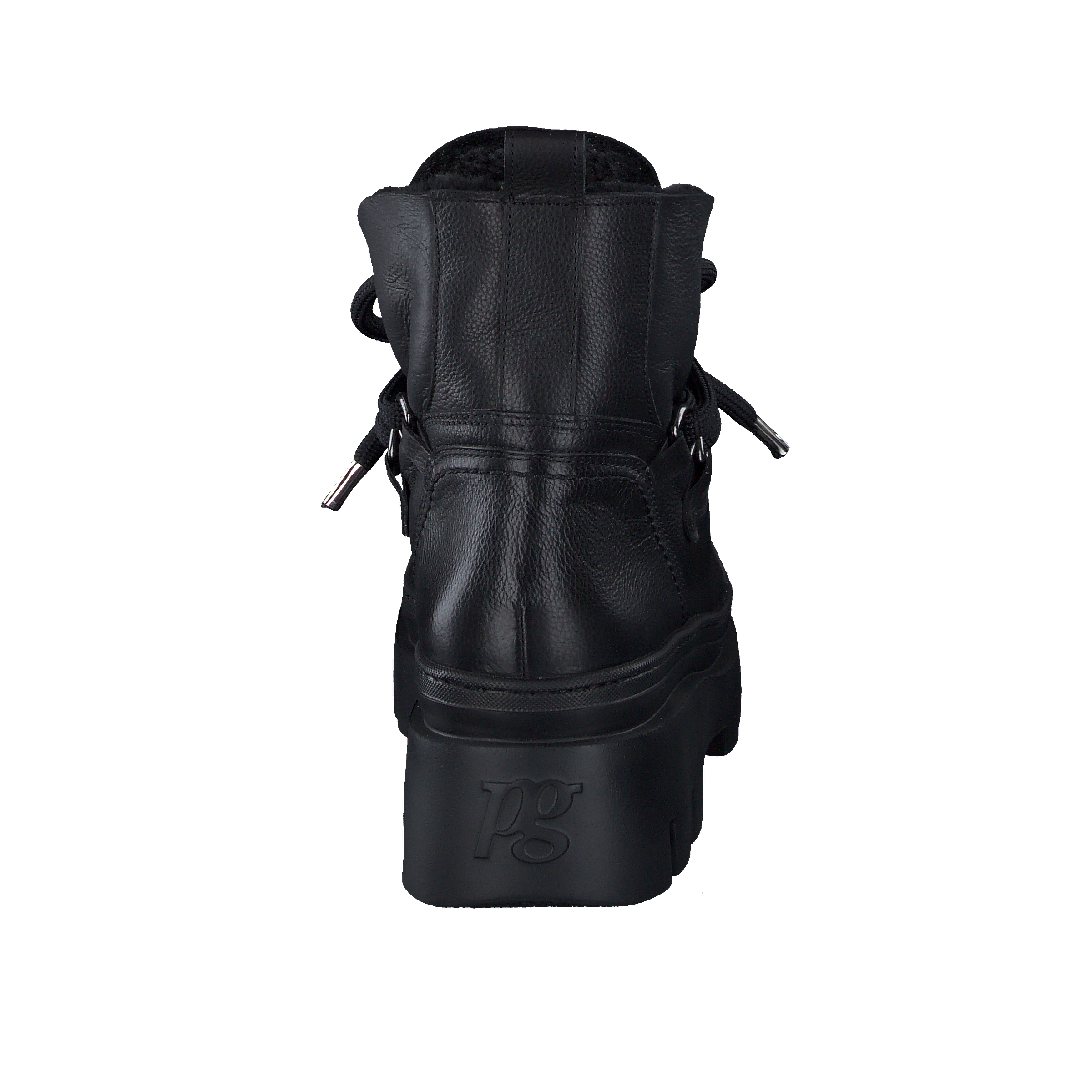 Paul Green Schnürbootie - Black smooth leather