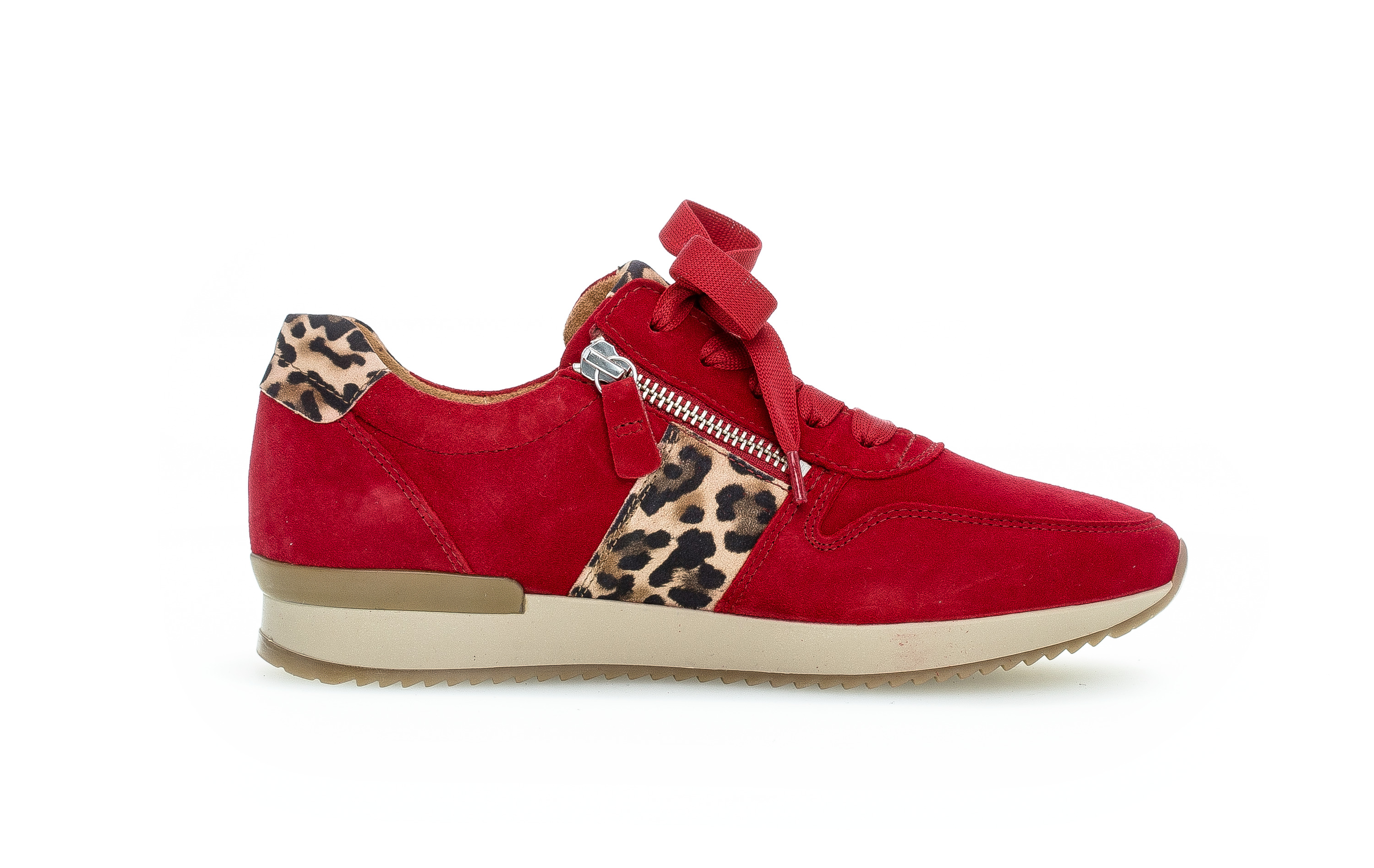 Sneaker Red suede leather