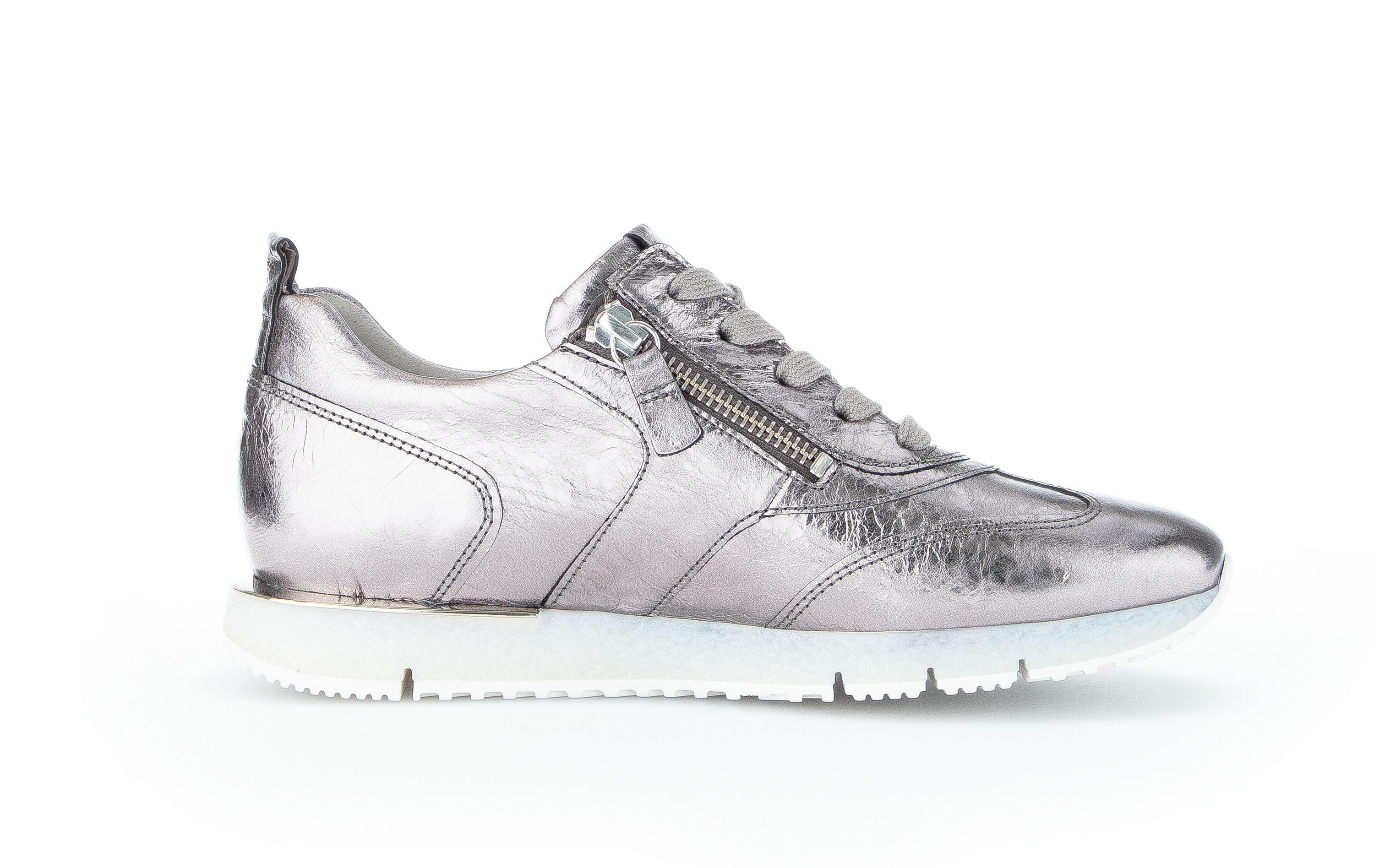 Gabor Shoes Sneaker Silver smooth leather