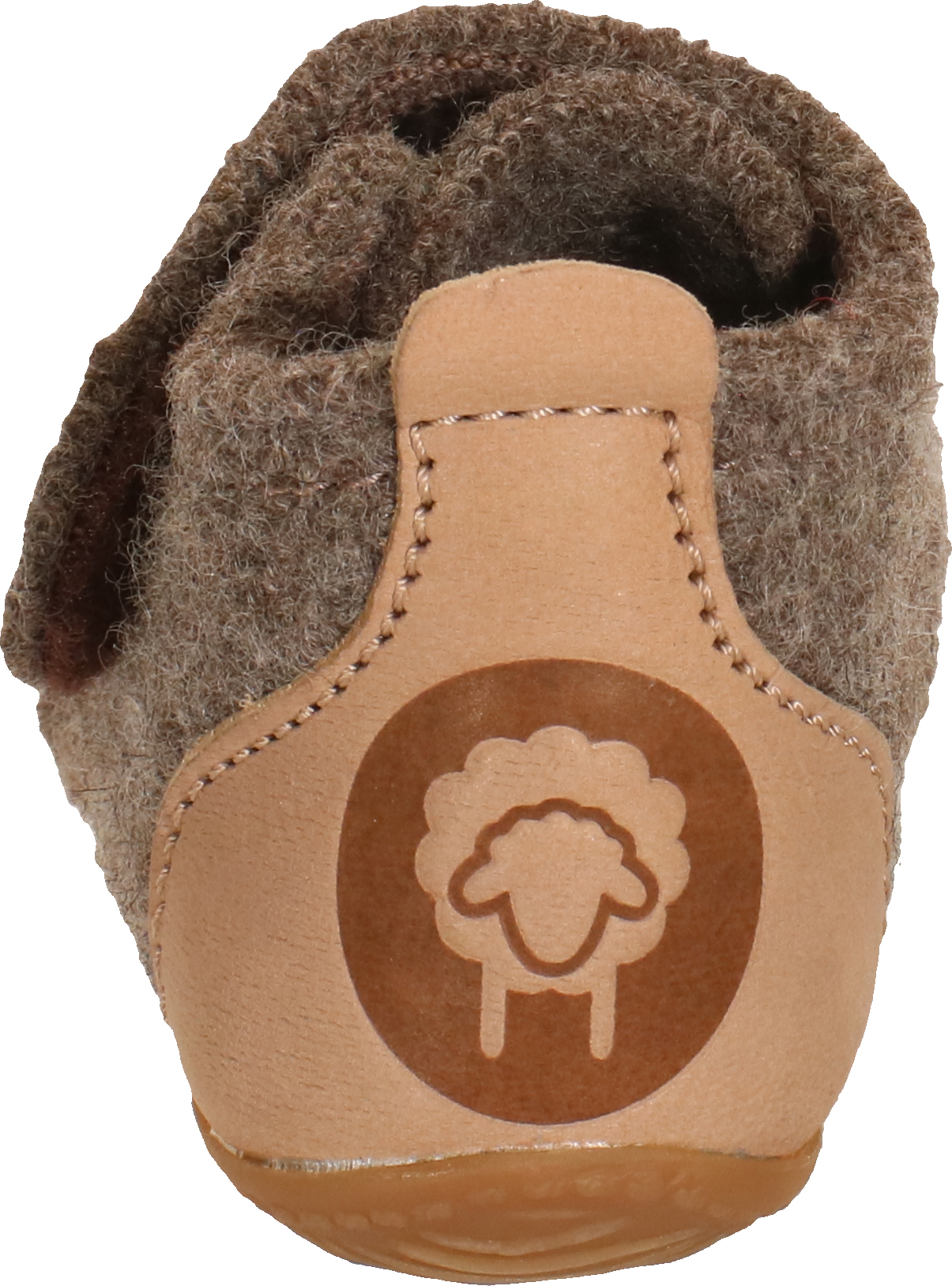 Living Kitzbühel Babyklettschuh Naturwolle - Brown Wool