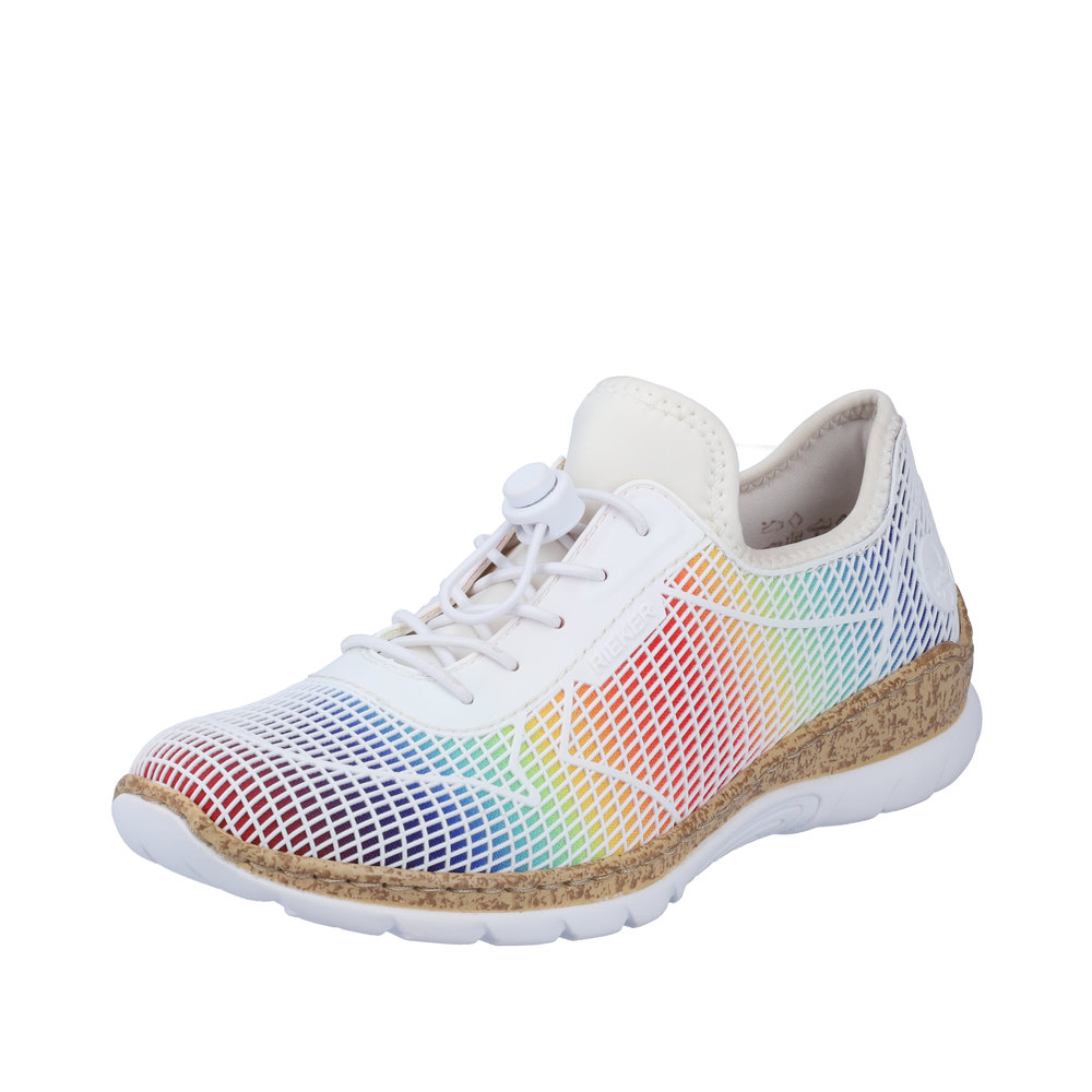 Sneaker - Weiß / Rainbow Kunstleder