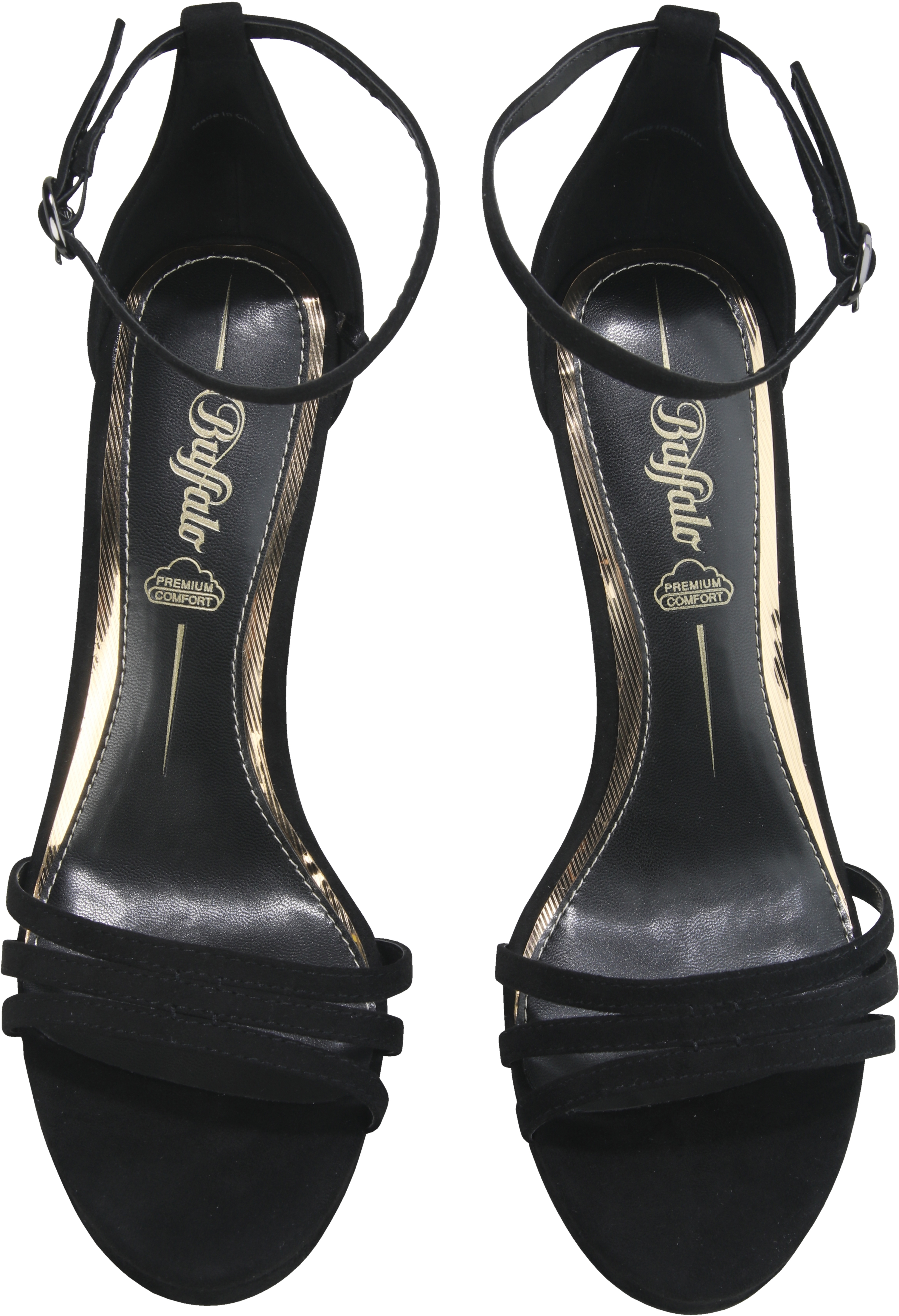Buffalo Melissa 2 - Sandal Heel - Imi Suede - Black Imitation leather