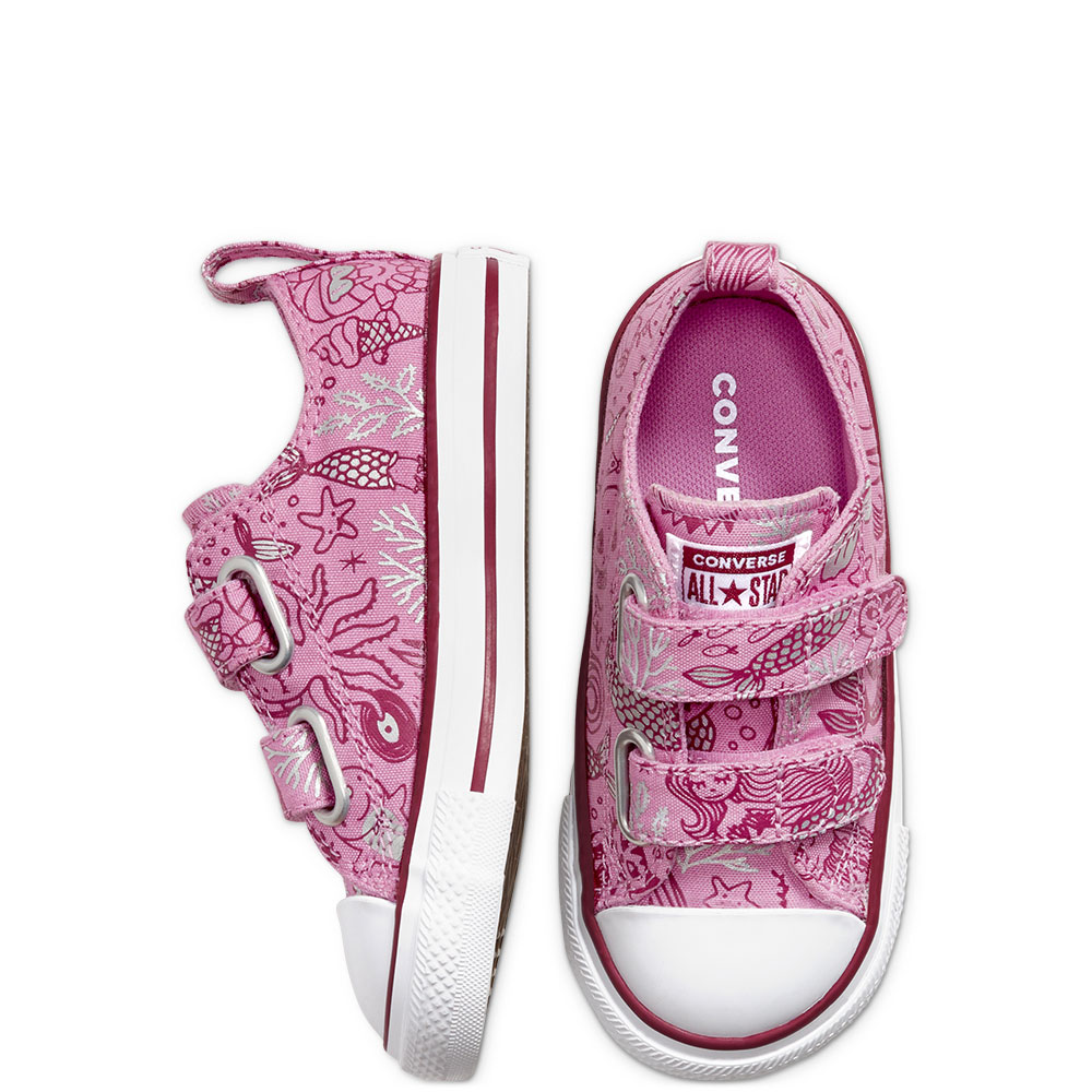 Converse Chuck Taylor All Star 2v Kids - Ox - Peony Pink / Rose Maroon / White Canvas