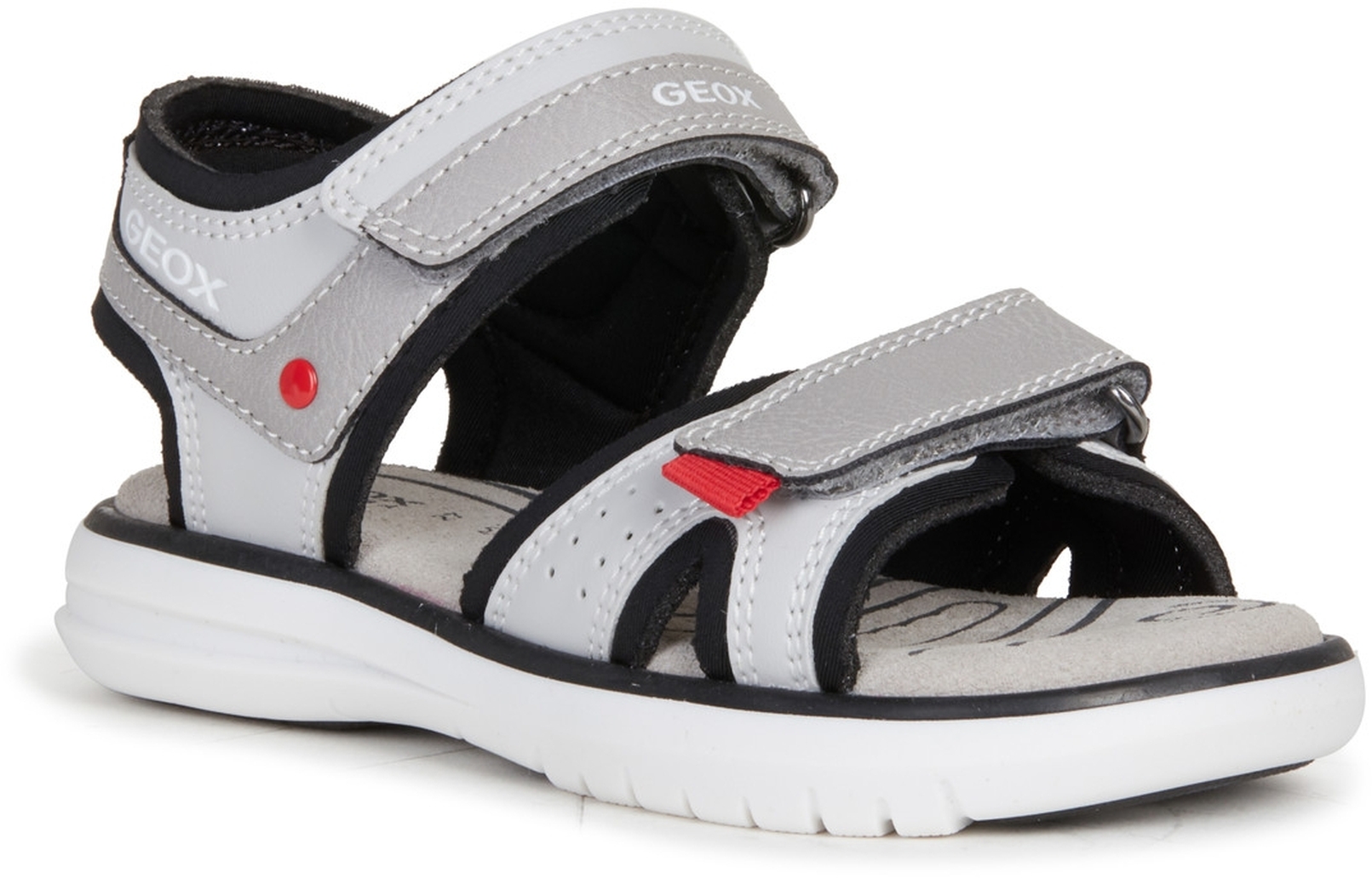GEOX Maratea A - Grey / Red Synthetics