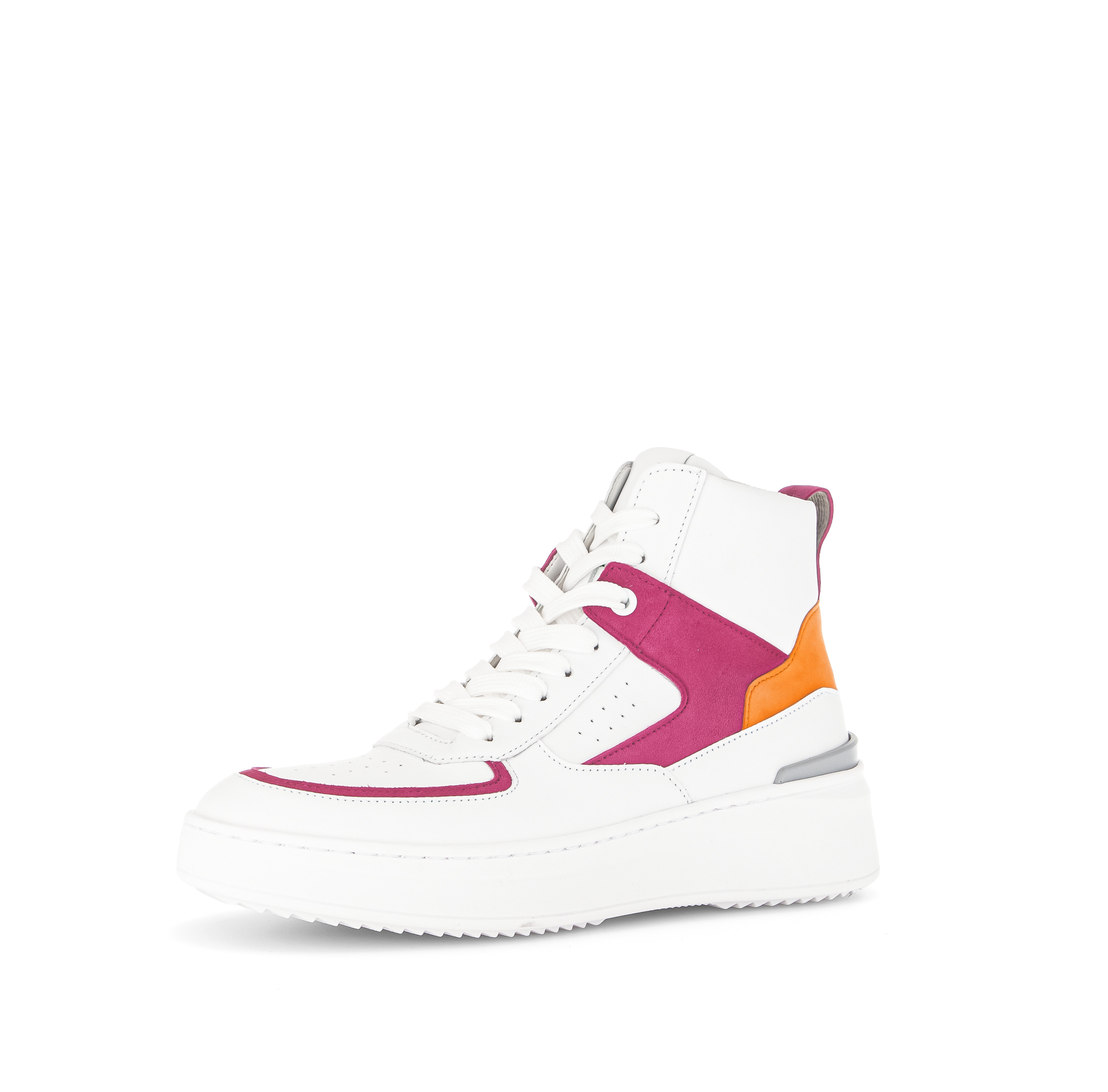 Gabor Shoes Sneaker High - Weiß / Pink Leder/Sympathex