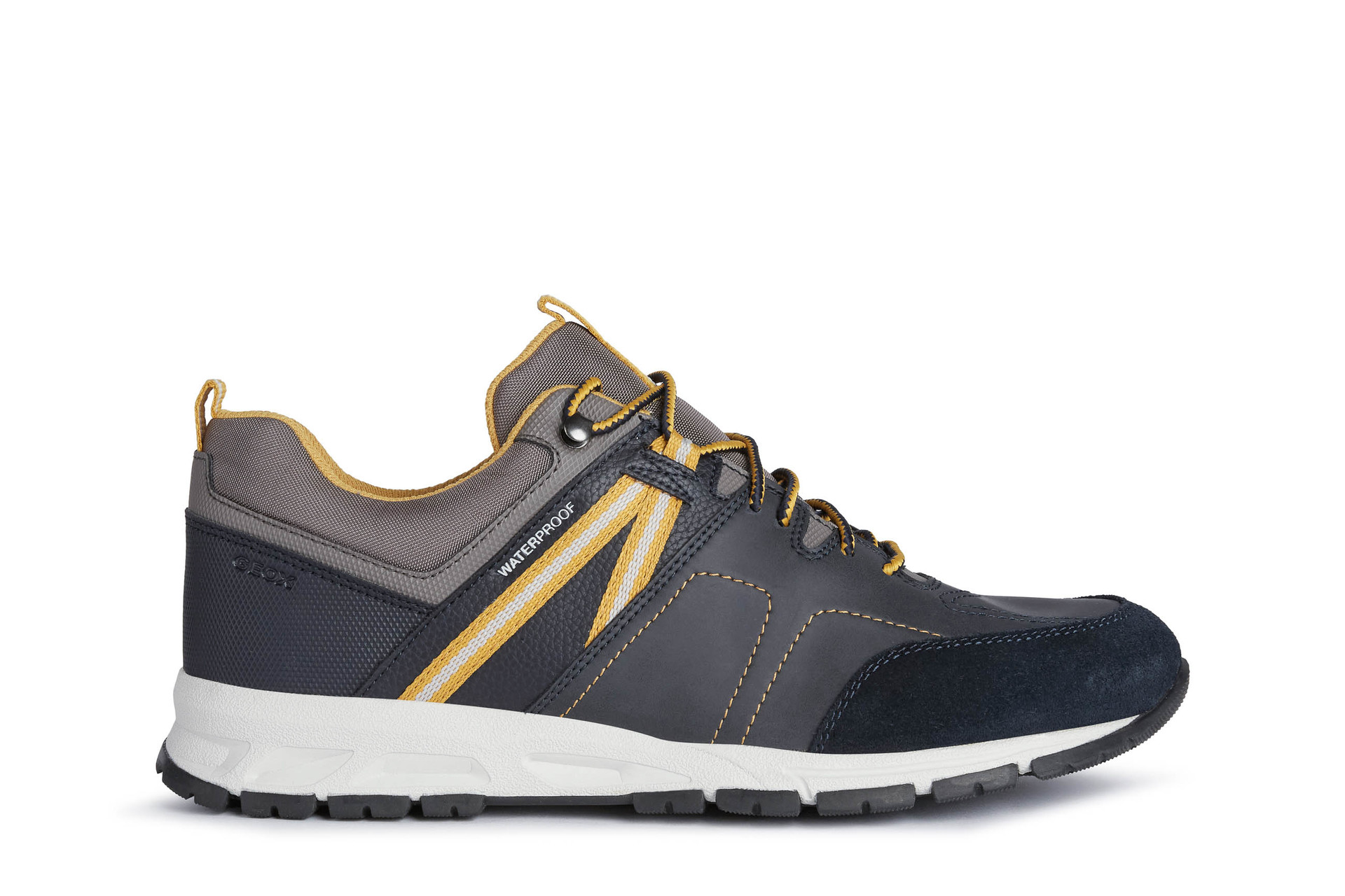 Delray B - Navy / Grey Leather/Synthetic