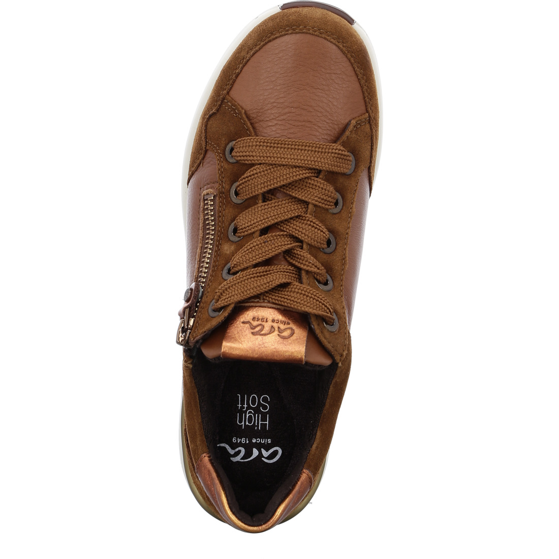 Sneaker Nara - Cognac smooth leather