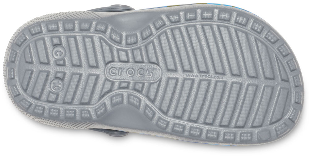 crocs Classic Printed Lined Clog Kids Charcoal Croslite