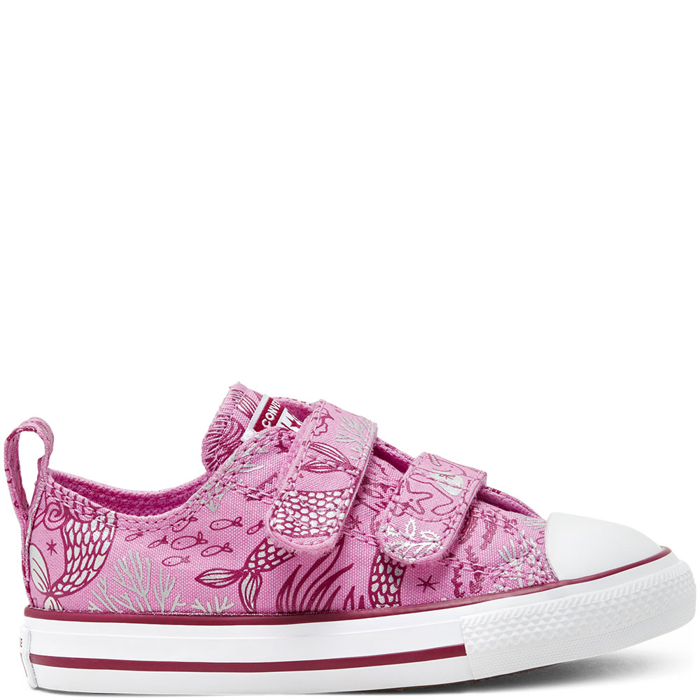 Converse Chuck Taylor All Star 2v Kids - Ox - Peony Pink / Rose Maroon / White Canvas
