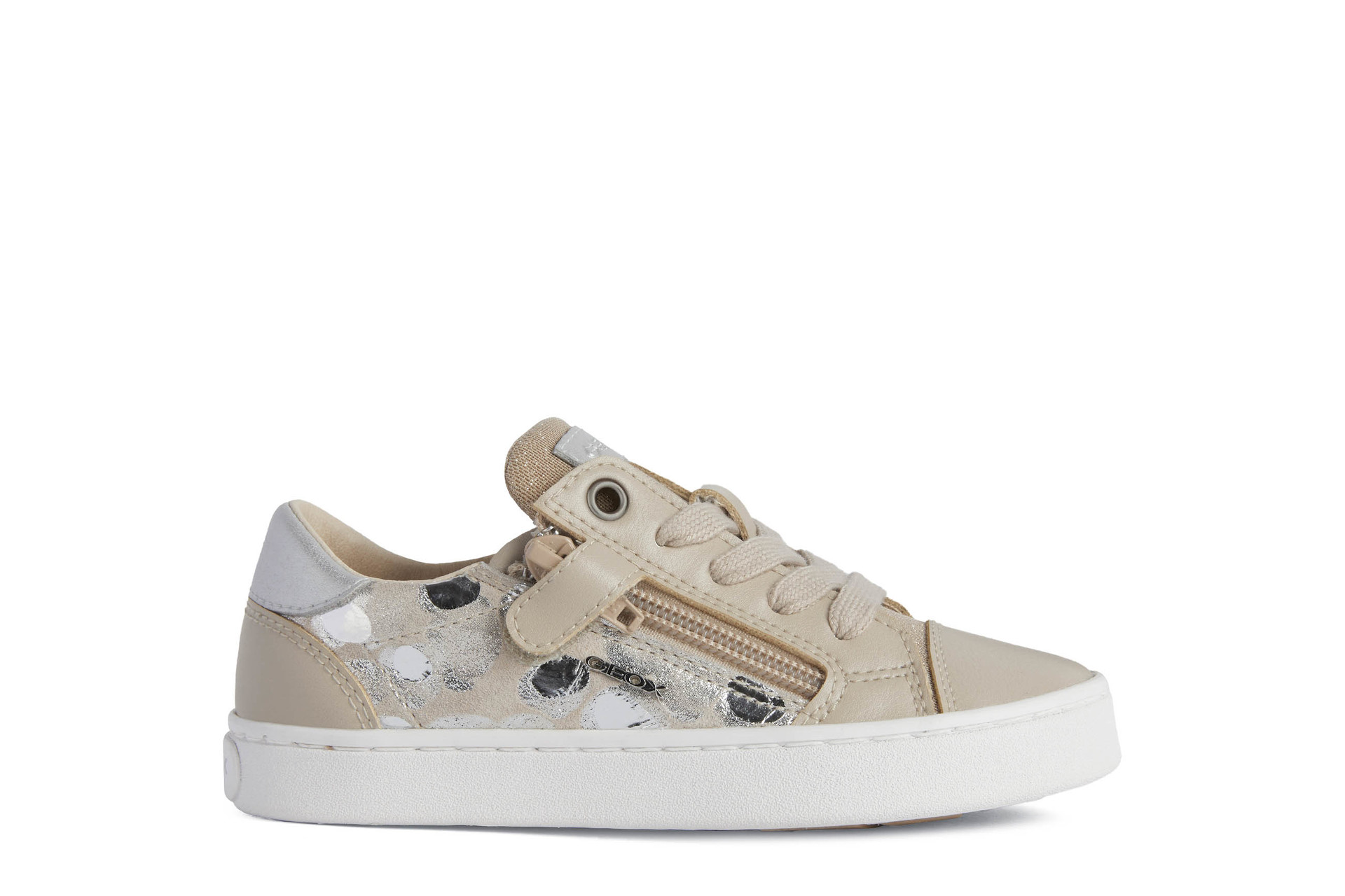 GEOX Kilwi - Beige / Silver Leather/Synthetic