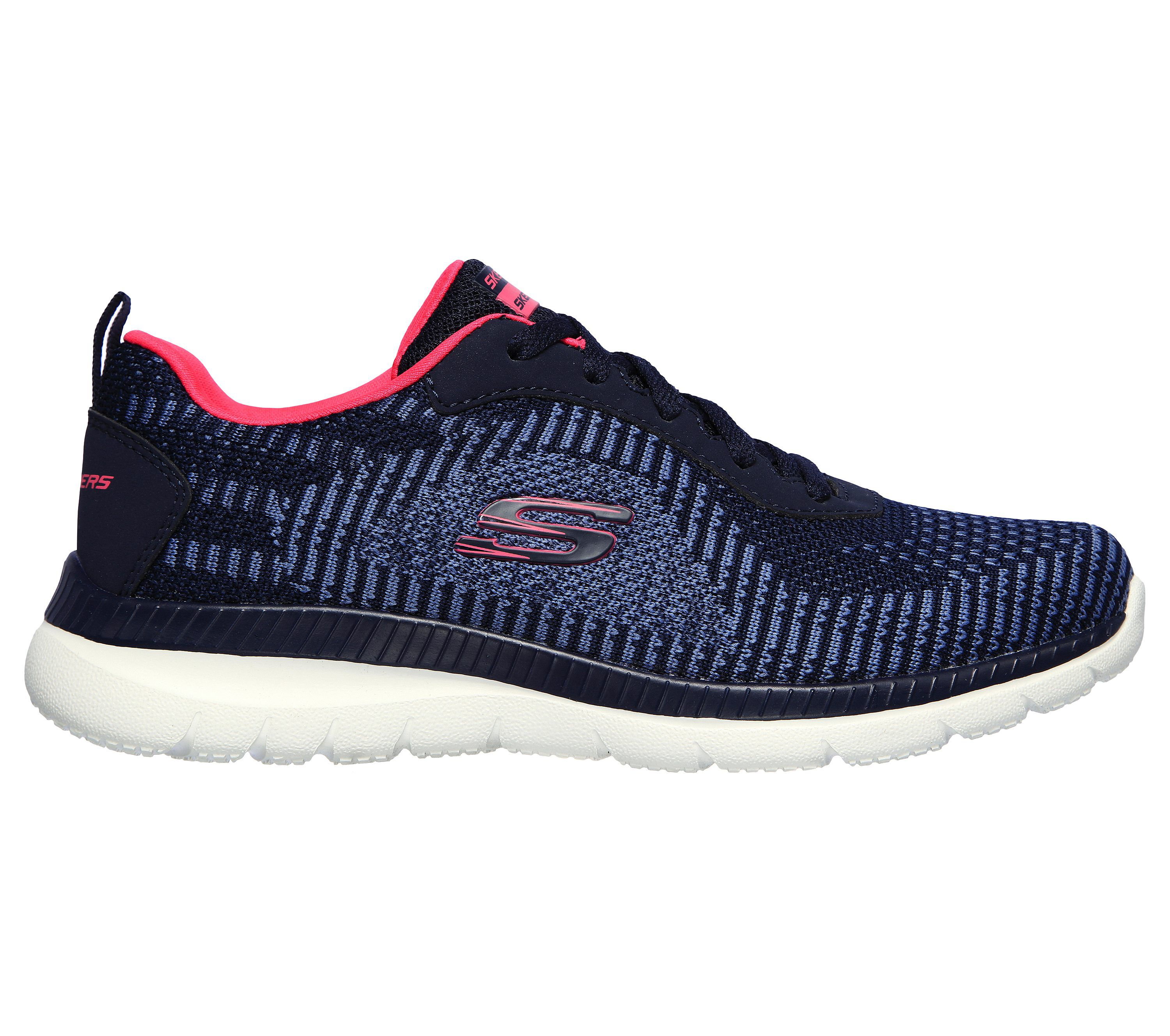 Skechers Bountiful - Purist - Navy / Hot Pink Polyester