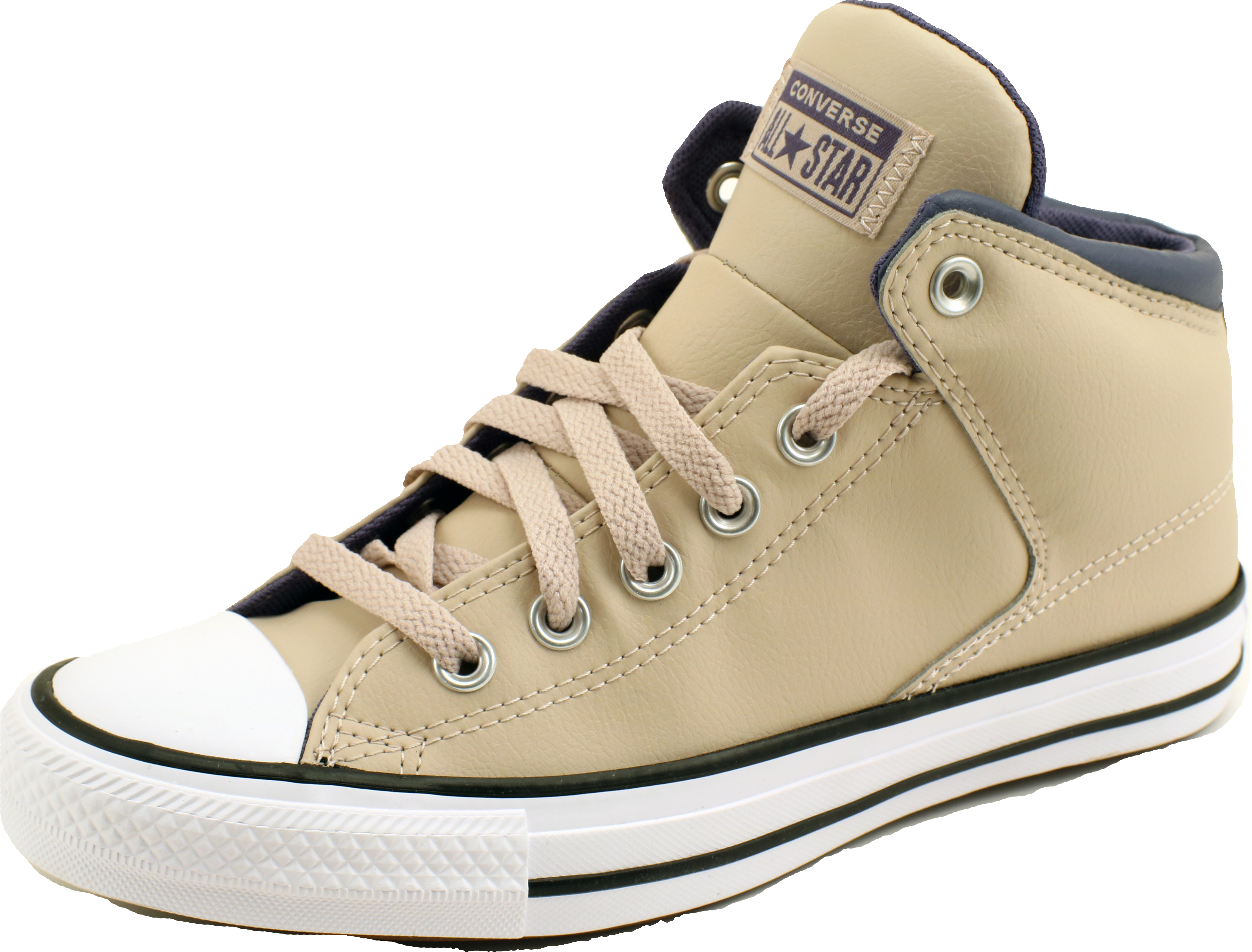Chuck Taylor All Star High Street - Mid - String / Steel / White Imitation leather