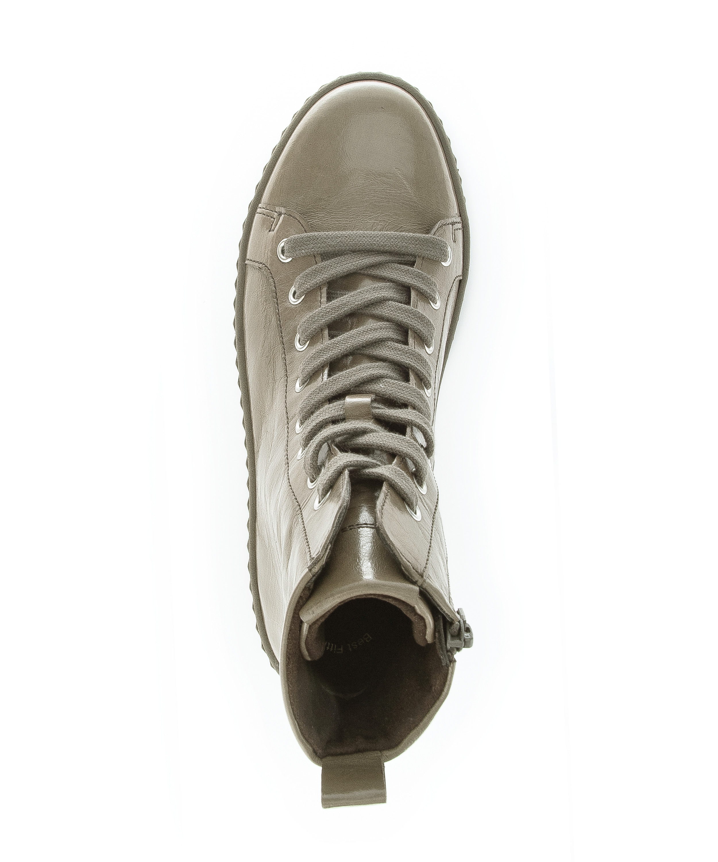 Gabor Shoes Schnürstiefelette - Olive Glattleder