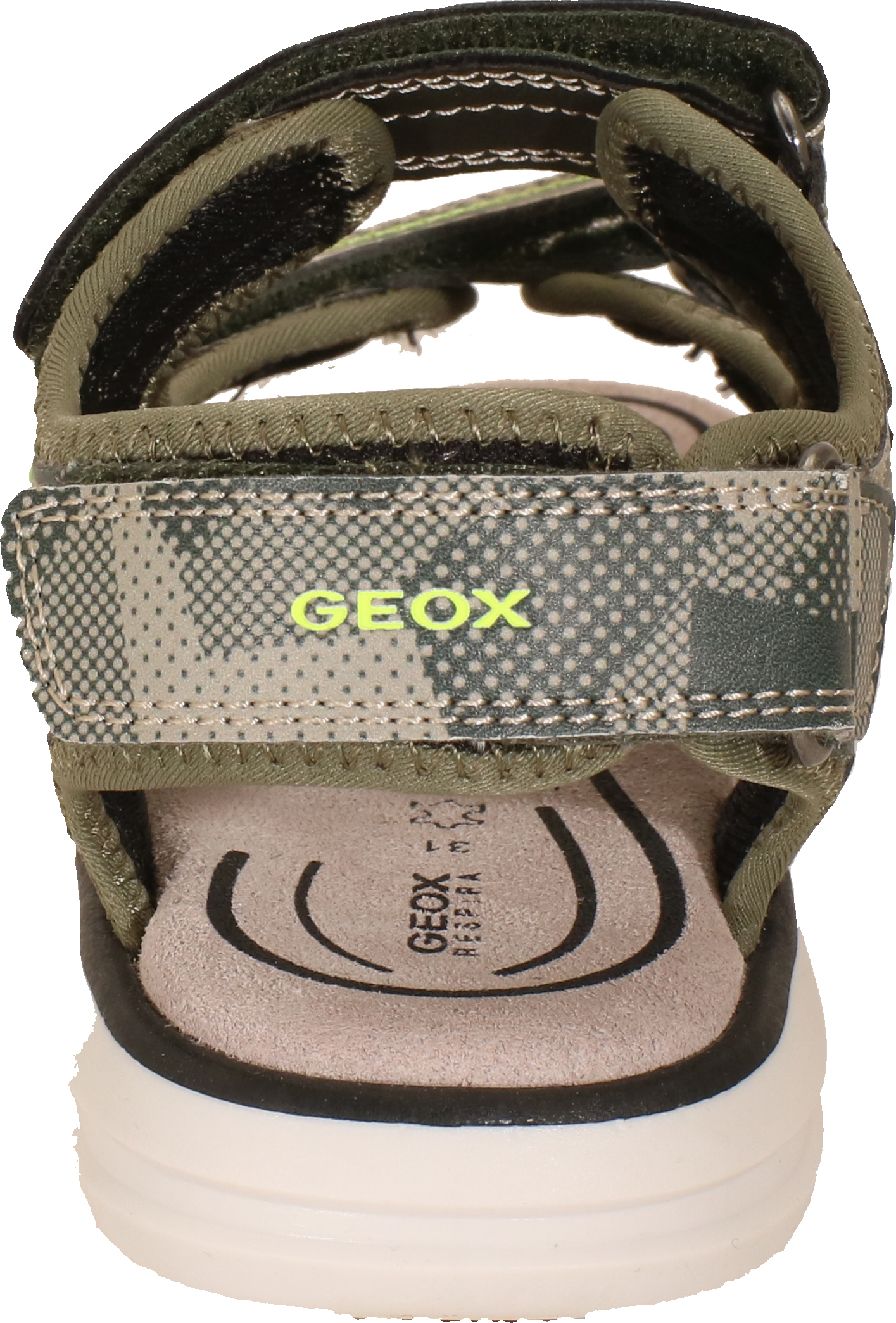 GEOX Maratea D - Military / Lime Synthetics