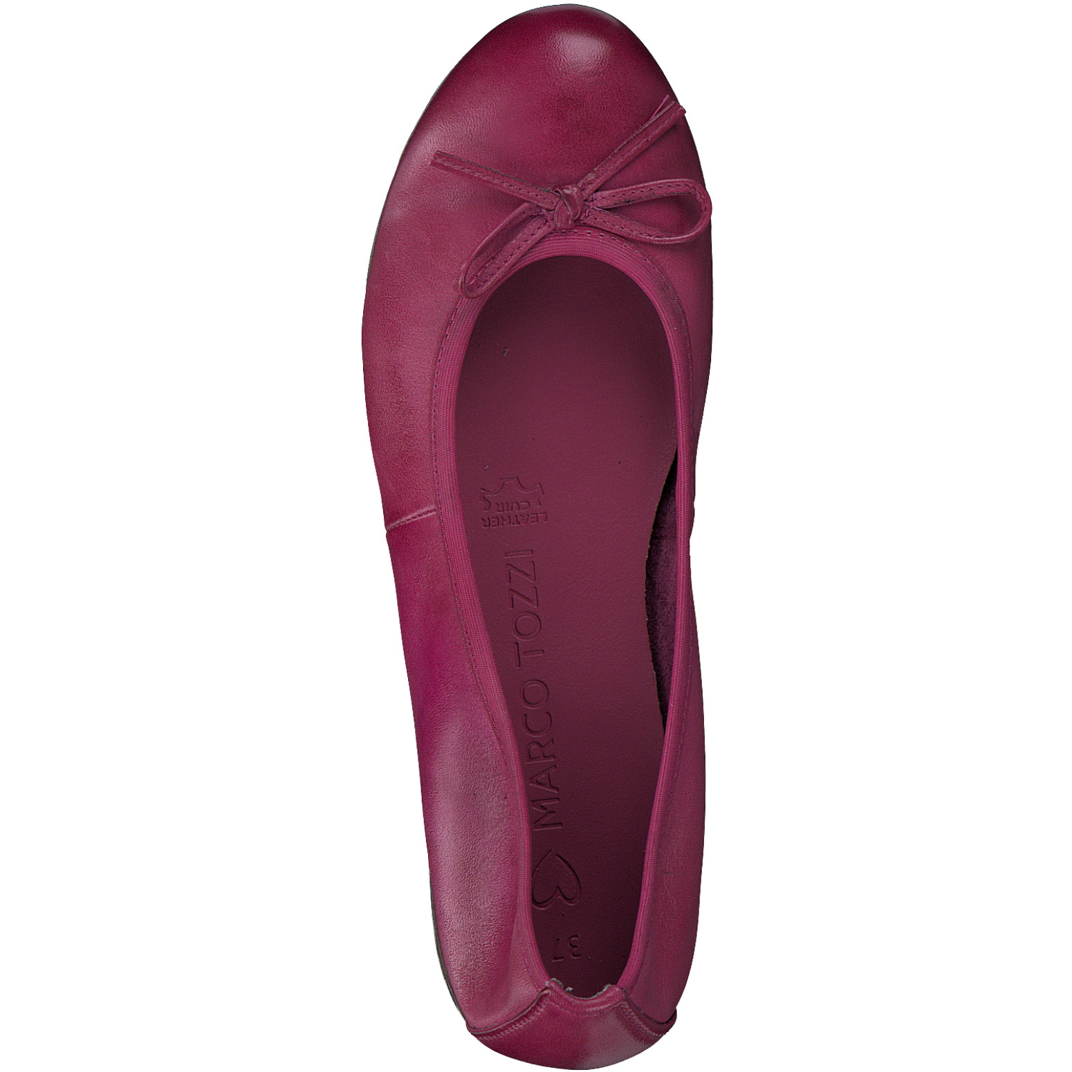 Marco Tozzi Ballerina - Pink smooth leather