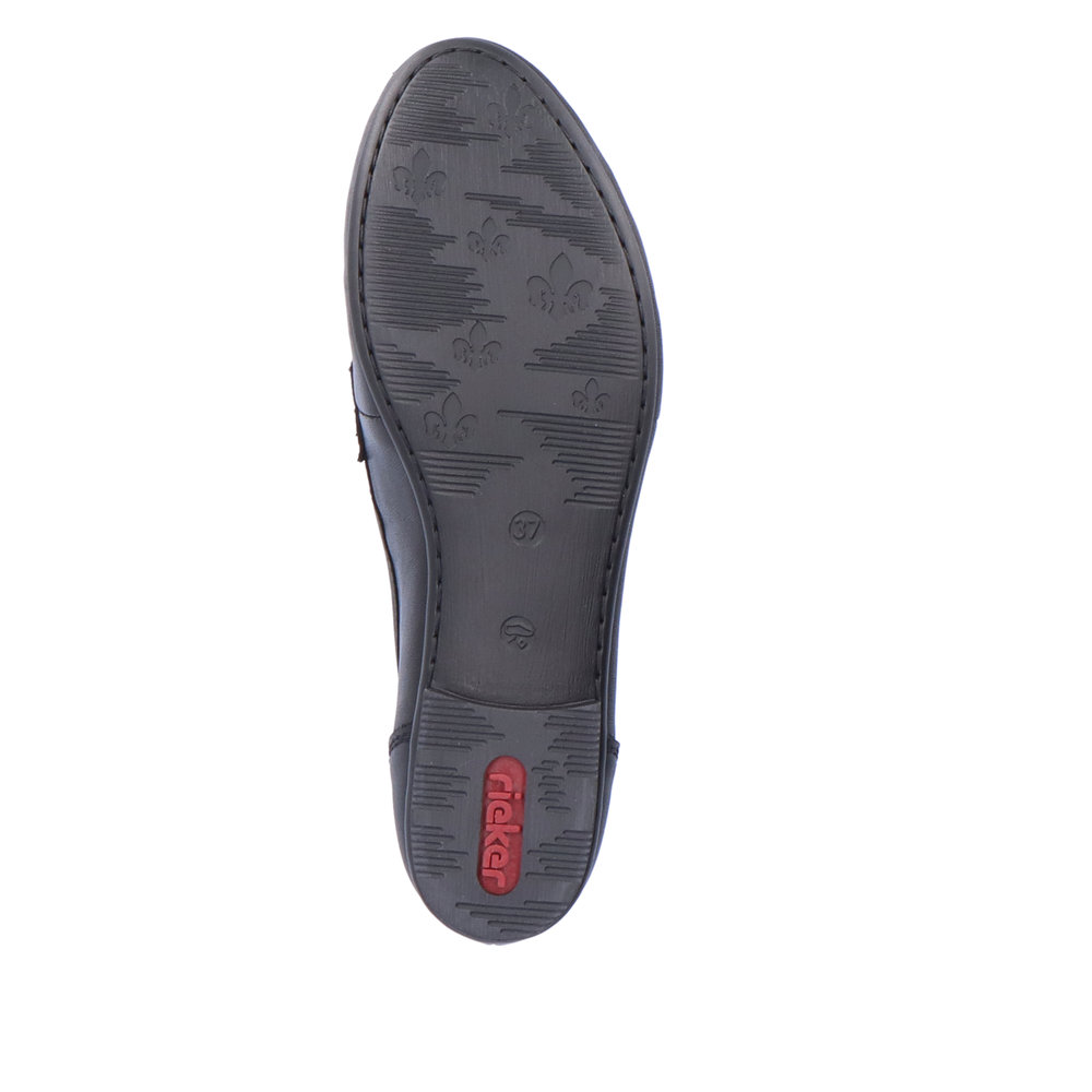 Rieker Loafer - Black smooth leather