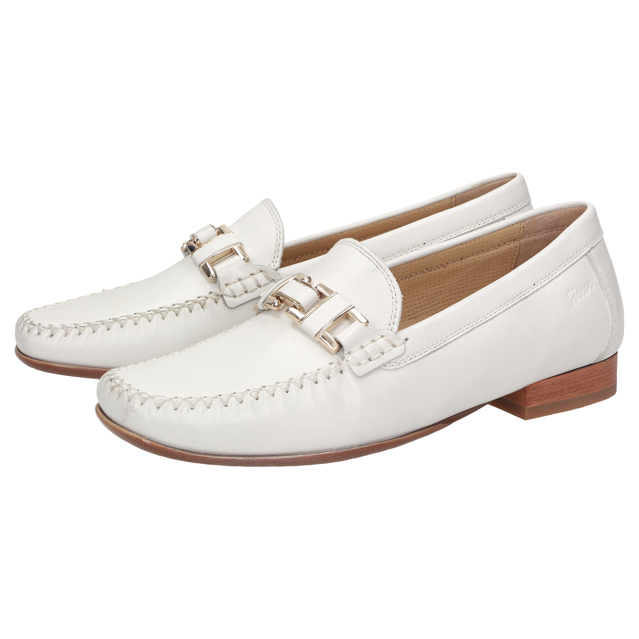 Sioux Cambria - White smooth leather