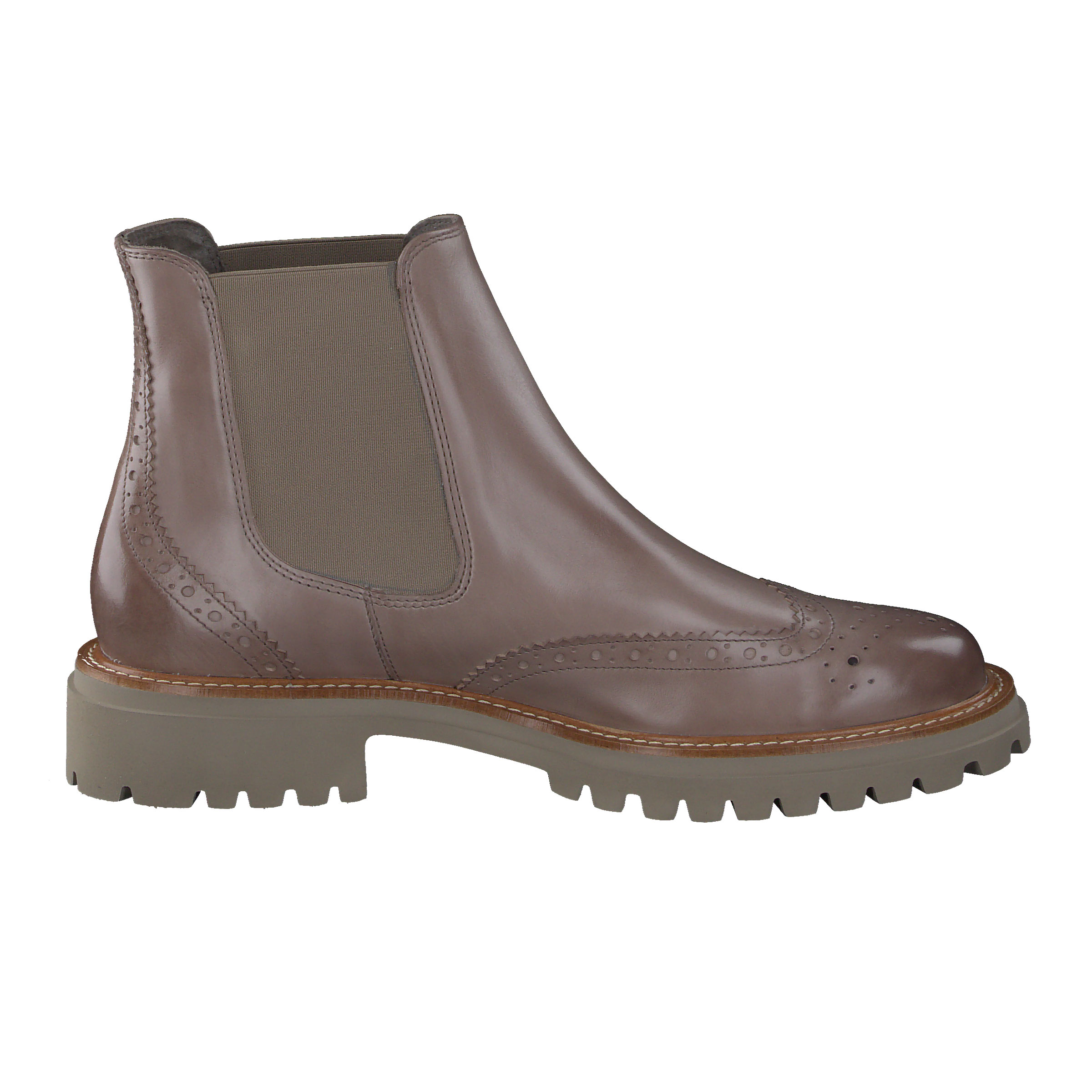 Paul Green Chelsea-Stiefelette - Beige smooth leather