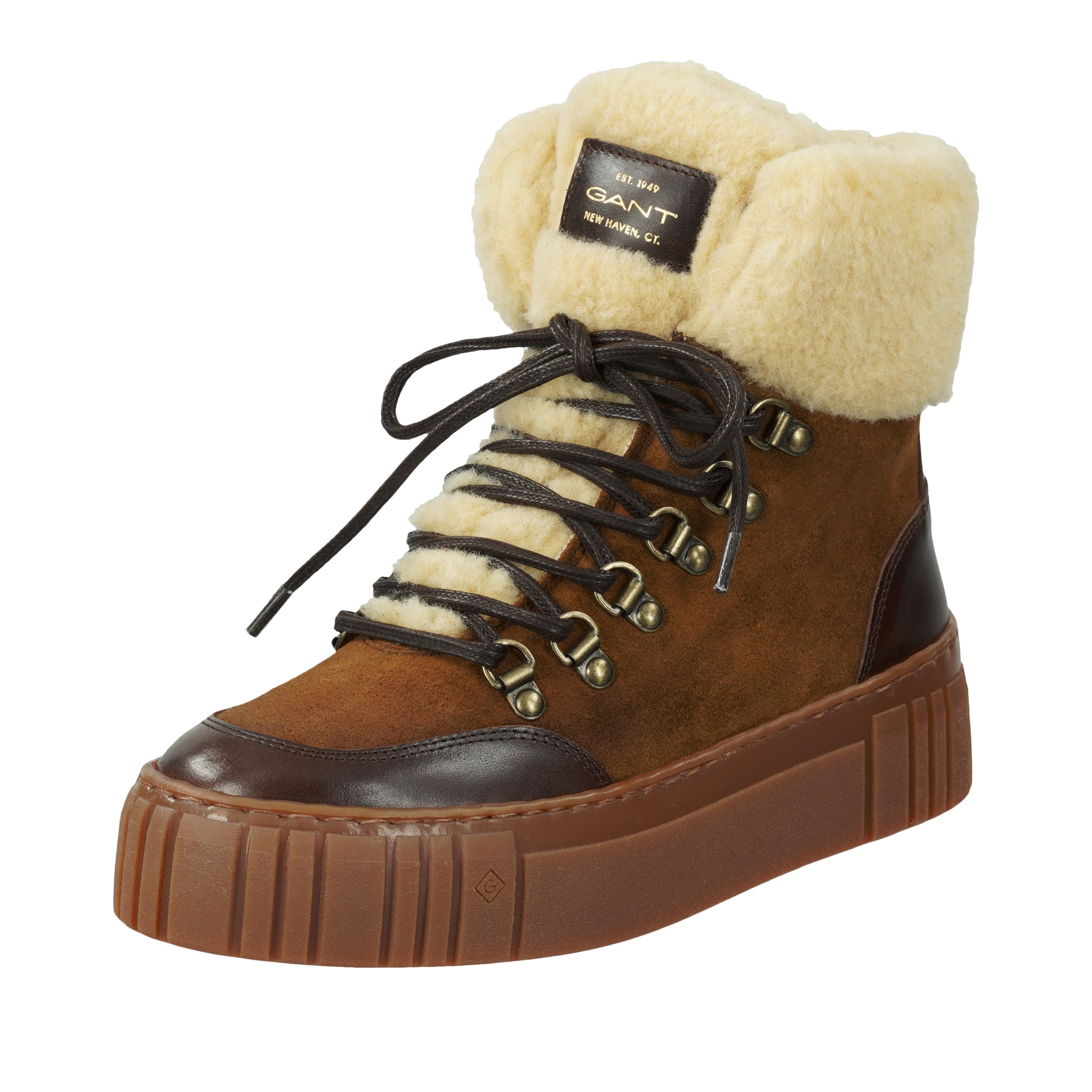 Snowmont - Brown suede leather