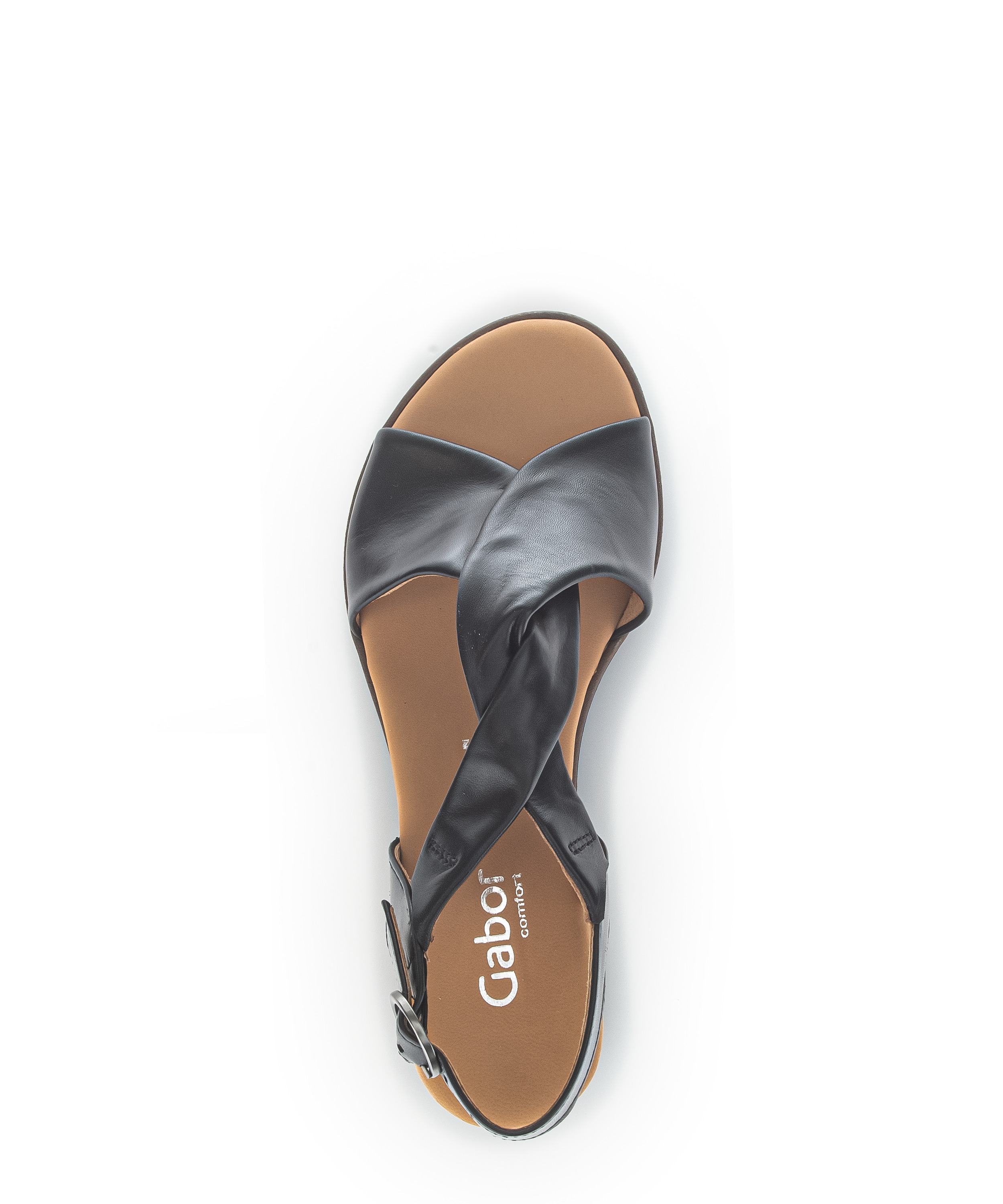 Gabor Shoes Keilsandalette - Schwarz Glattleder