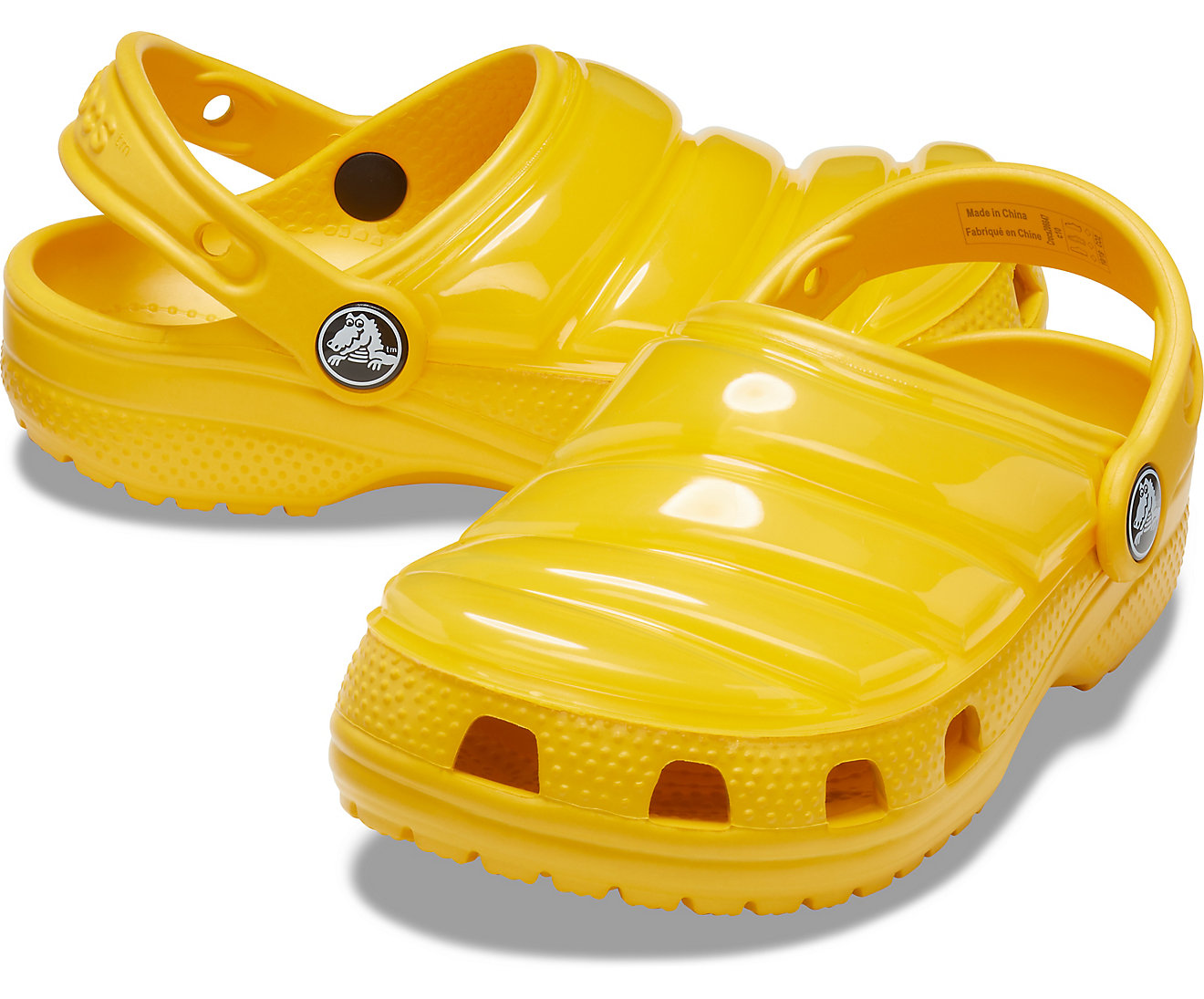 crocs Classic Neo Puff Clog Kids Canary Croslite