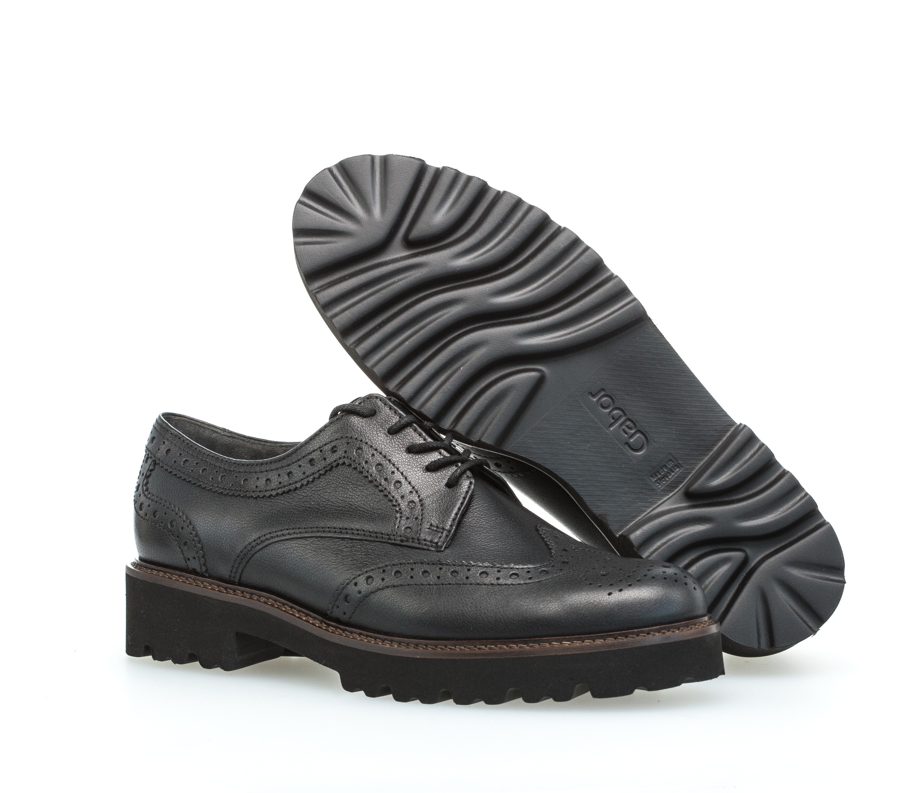 Gabor Shoes Schnürschuh - Schwarz Glattleder