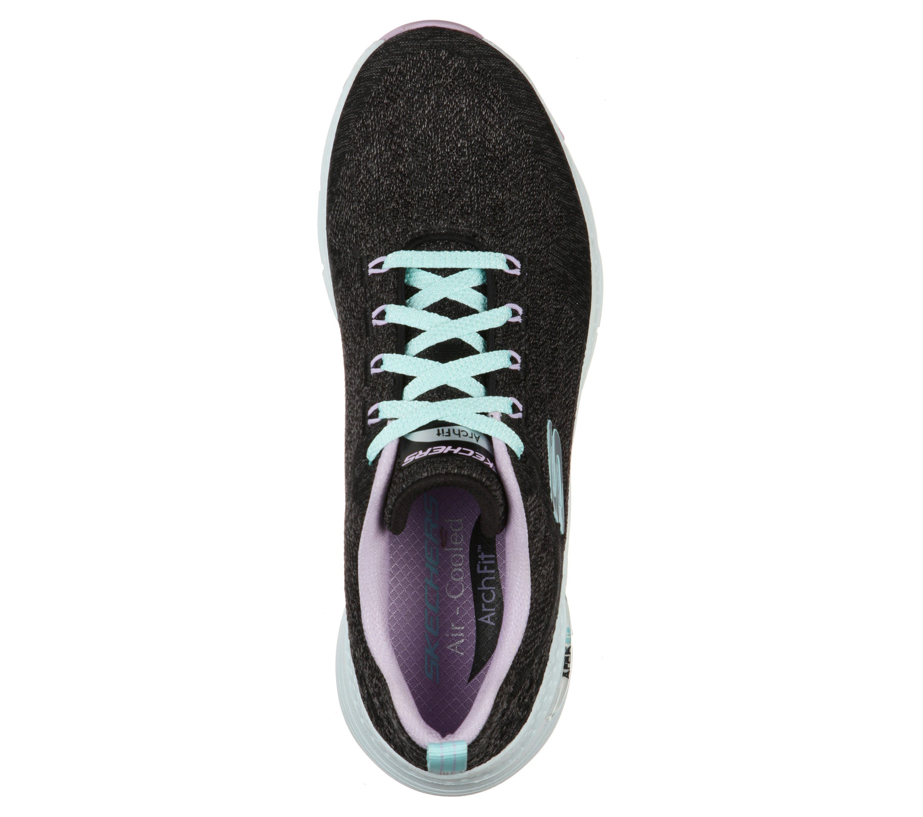 Skechers Arch Fit - Comfy Wave - Black / Violet Textile