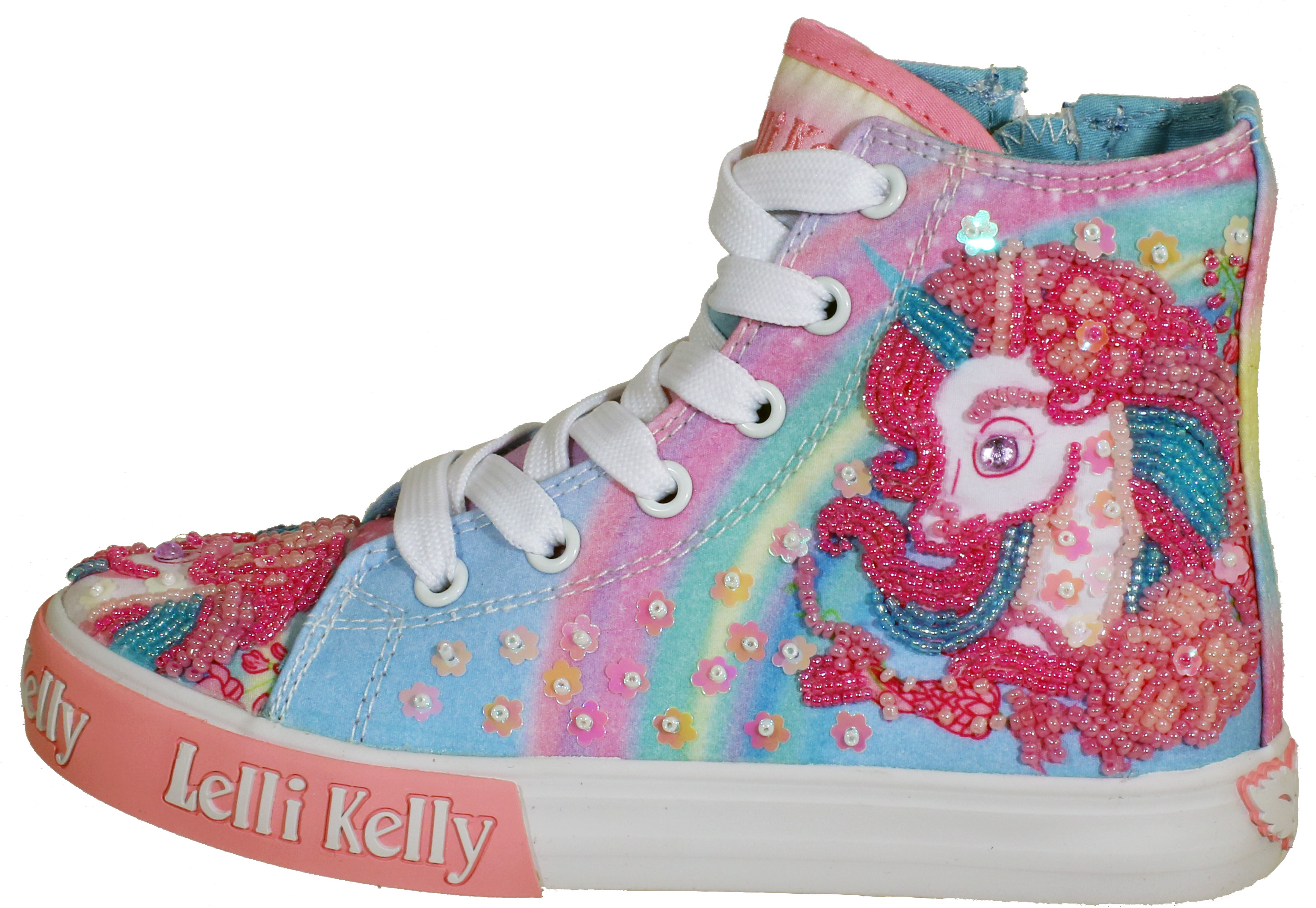 Lelli Kelly Sneaker High - Einhorn - White Fantasie Synthetics