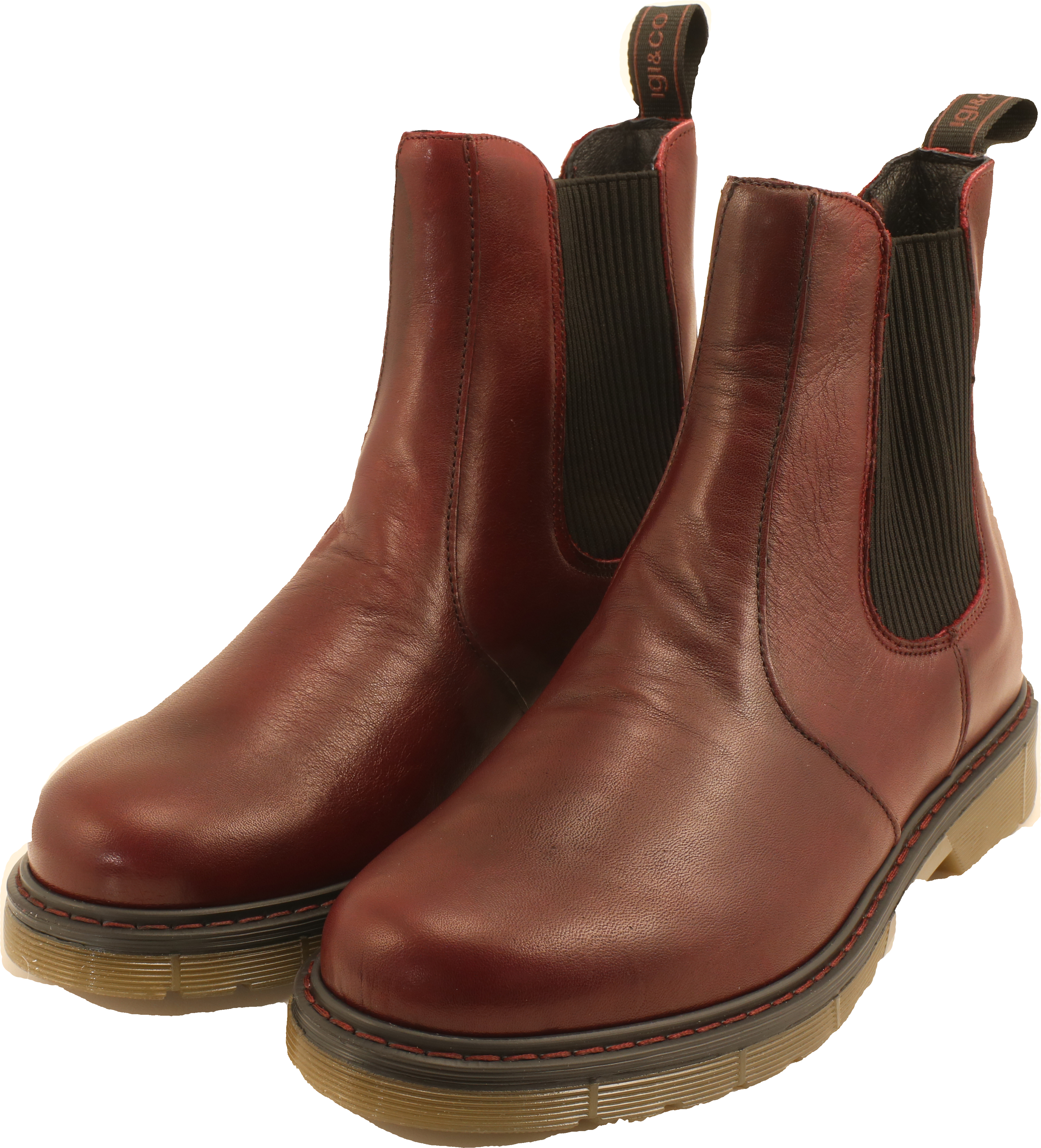 IGI&CO Dld 81883 - Vitello Antik - Bordo suede leather