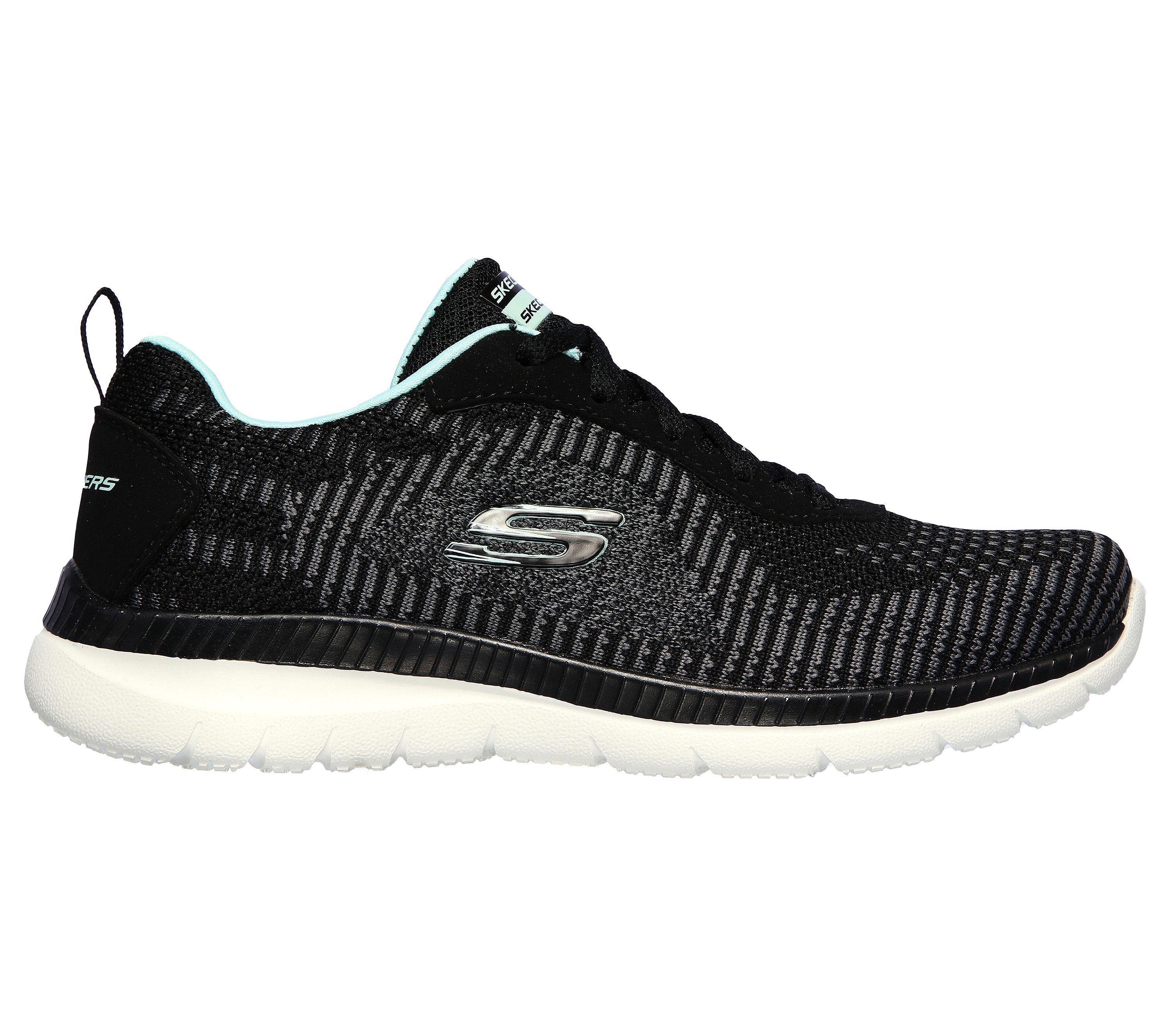 Skechers Bountiful - Purist - Black / Turquoise Polyester