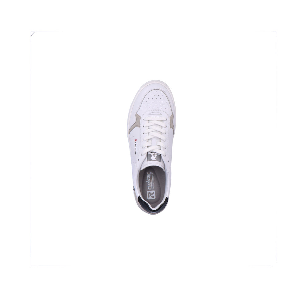 Rieker Sneaker - White / Quarz / Black smooth leather