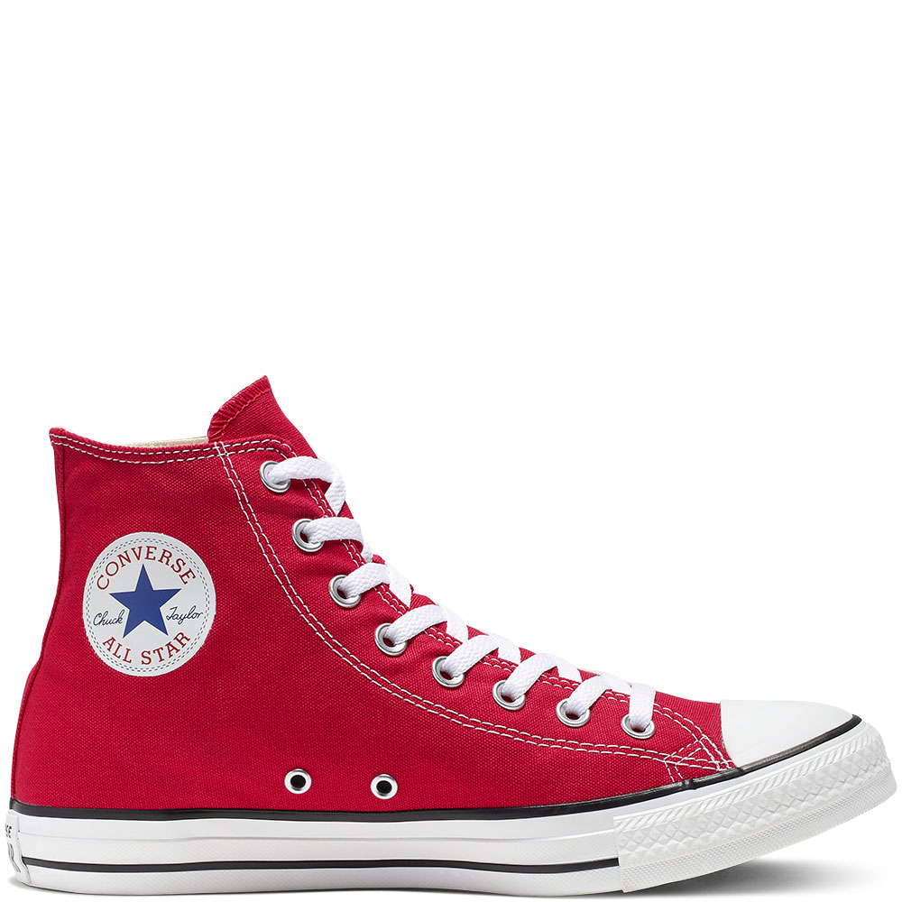 Converse Sneaker High Chuck Taylor All Star - Hi - Rot Segeltuch Normal  Unisex | eBay