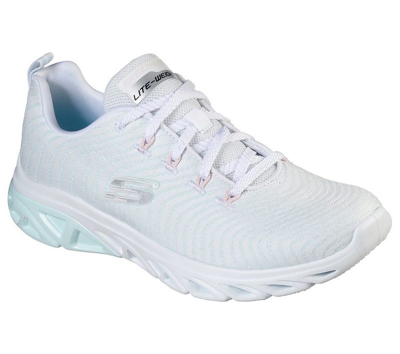 Skechers Sneaker Med Glide-Step Sport-Wave Runner-White Polyester Plain ...